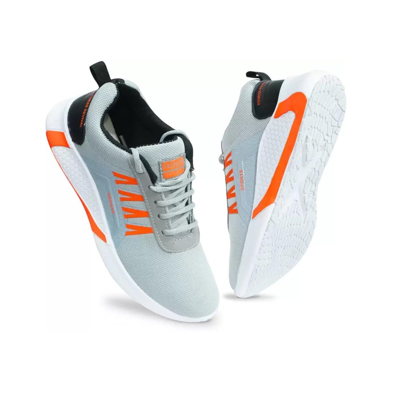 Latest Stylish Lightweigh Shoes for MenSports Shoes for MenRunning Shoes for MenSports ShoesWalking Shoes for MenGym Shoes for Men & Boys(82) P Grey - Image 3