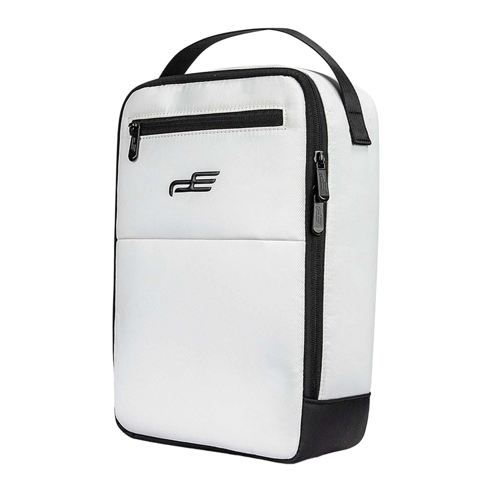 Generic Golf Shoes Bag Durable Shoe Storage Bag with External Pocket for Accessories White