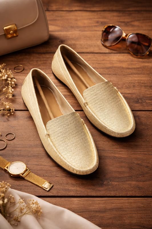Women's Stylish Casual Loafers | Comfortable Slip-On Flat Shoes with Bow Design & Soft Sole for Daily Footwear | Silver - Image 3