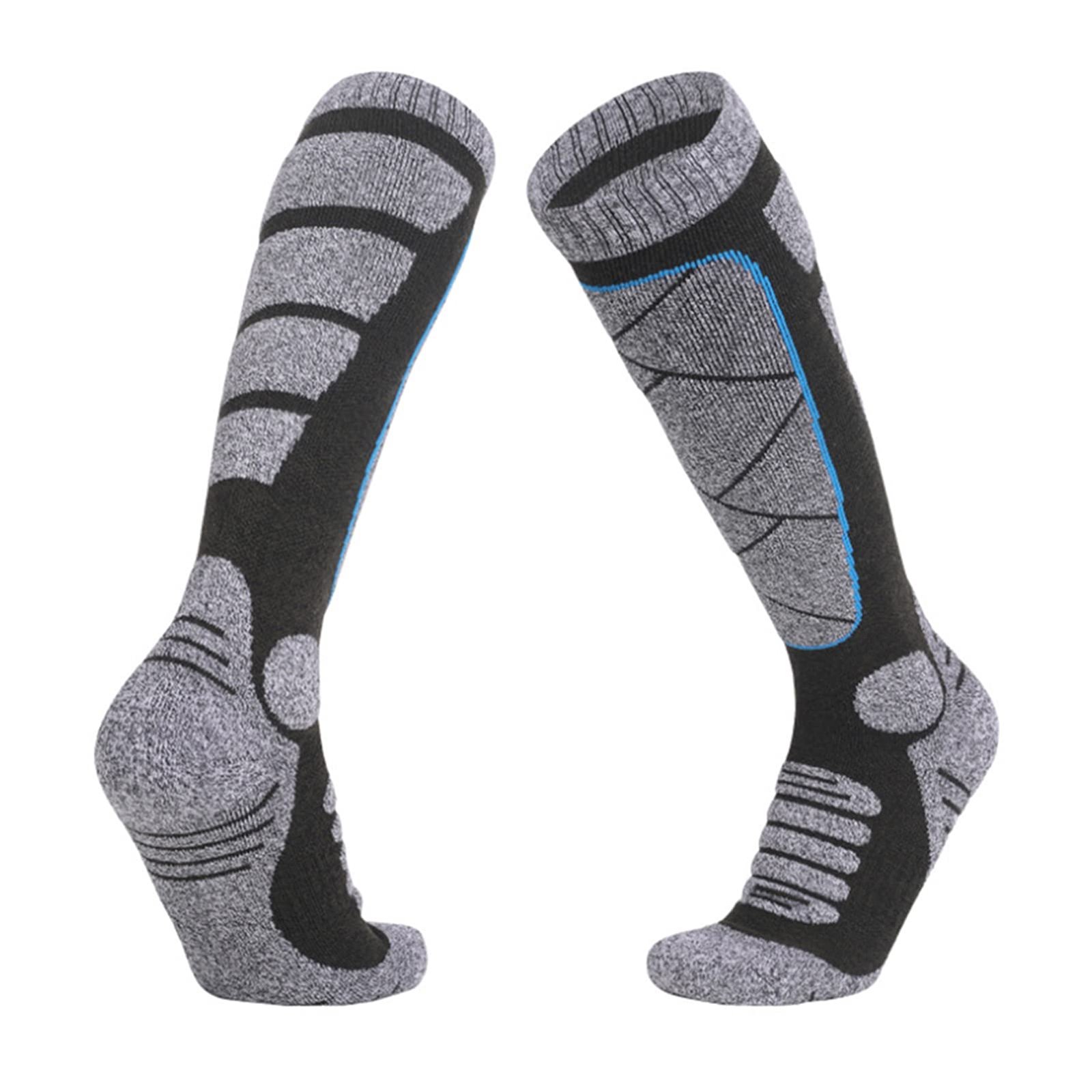 Generic Sports Socks Ski Socks Knee High Comprion Socks Winter Athletic Stockings Outdoor Fitn Breathable Quick Dry Socks for Ski Marathon Running Cycling/