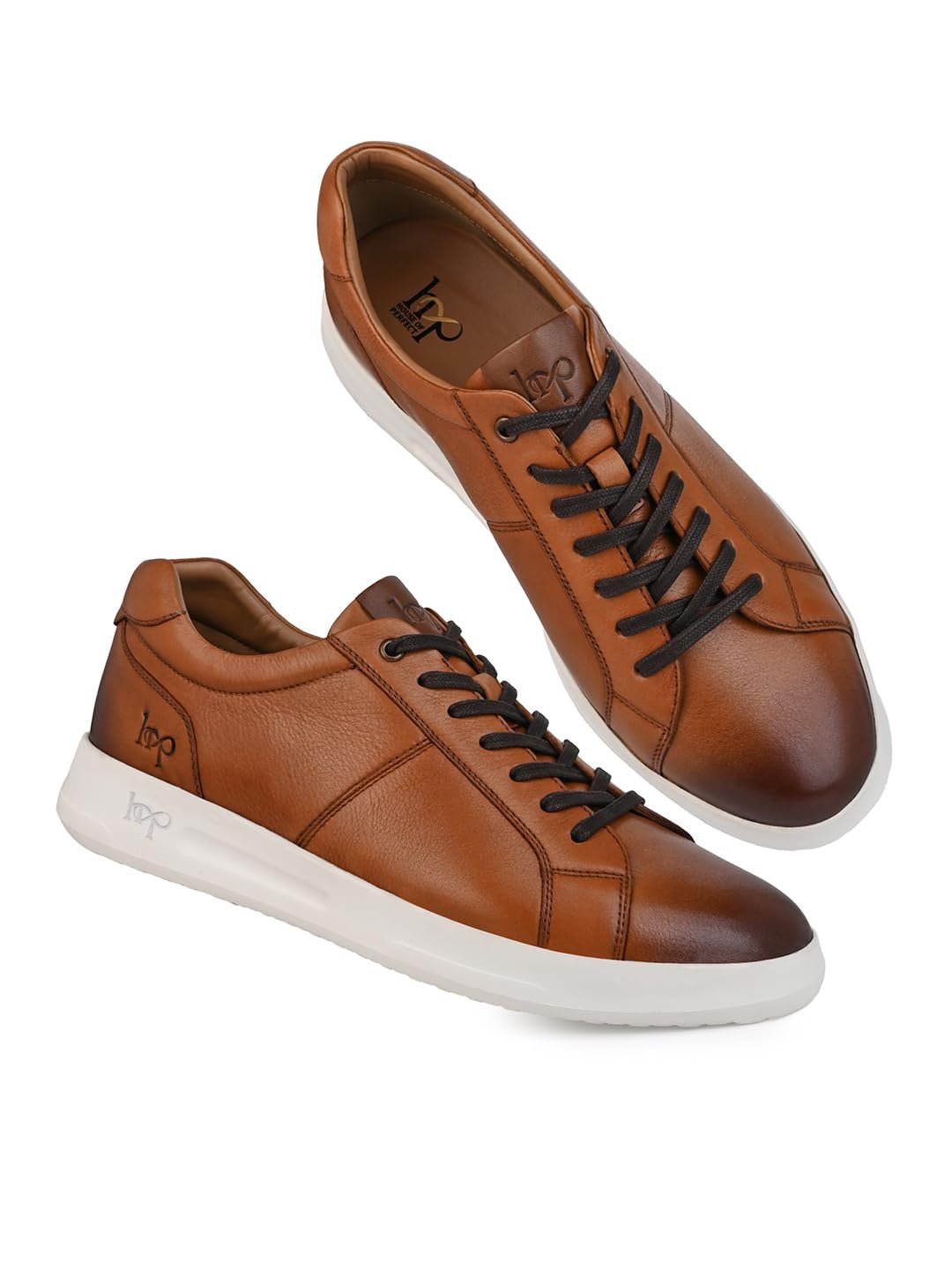 Perfect Empire Men Casual Shoes | Stylish Lace-Up Everyday Footwear with Cushioned Sole | Comfortable & Durable Shoes Tan - 7