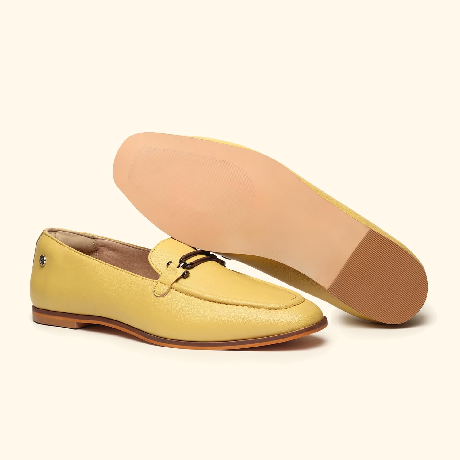 Bliss Loafers for Women | Comfortable & Stylish Bellies | Fashion Moccasins with Footpharma Footbed | Slip-on for Casual & Formal Wear | 001 | Pastel Yellow - UK 4 - Image 7