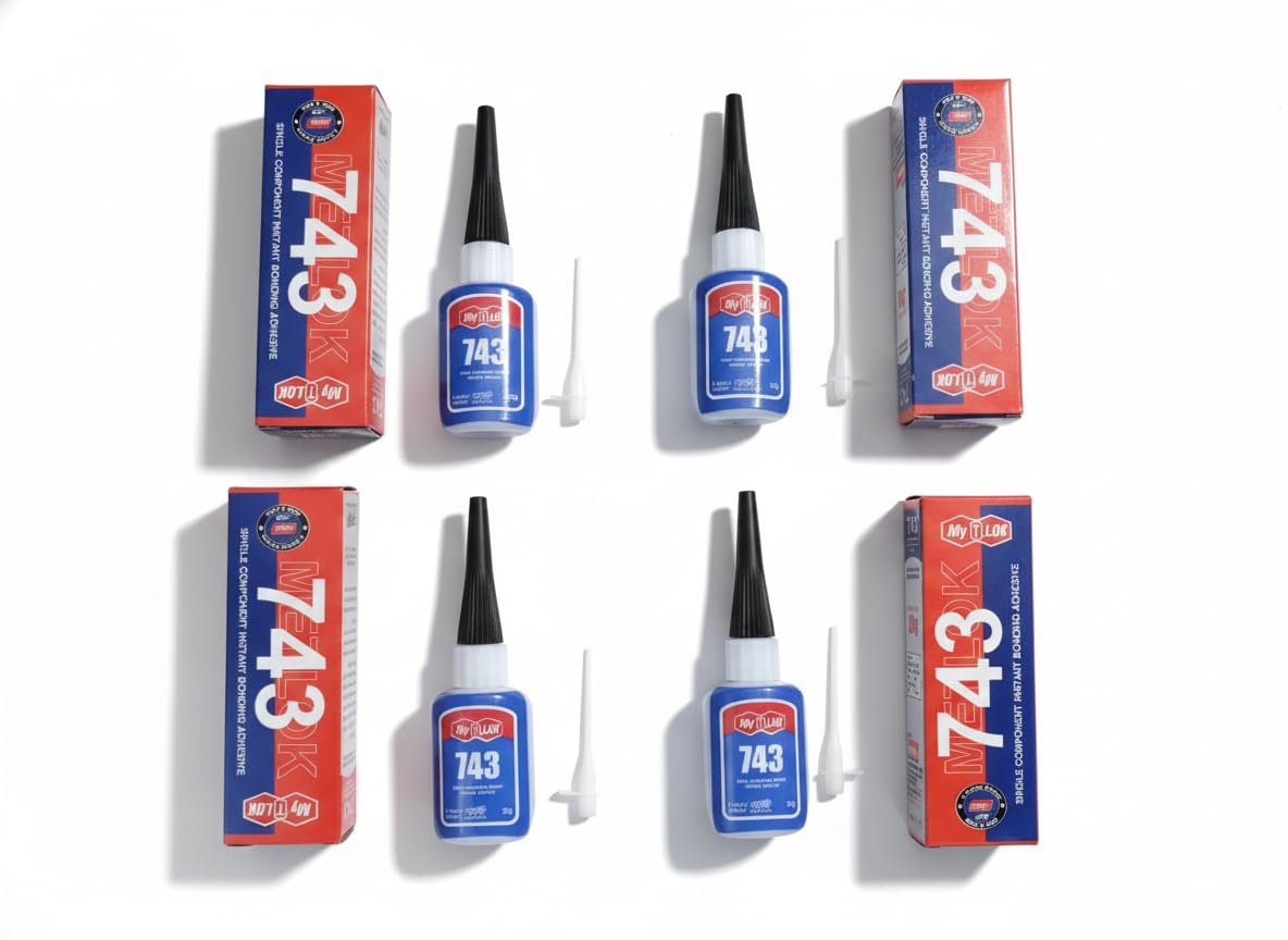“Super Glue Bond 743 Fast Strongest Bonding Adhesive –Instant Multi-Surface Glue for Rubber, Leather, Metal, Plastic & Wood – Pack of 4 × 20 g”