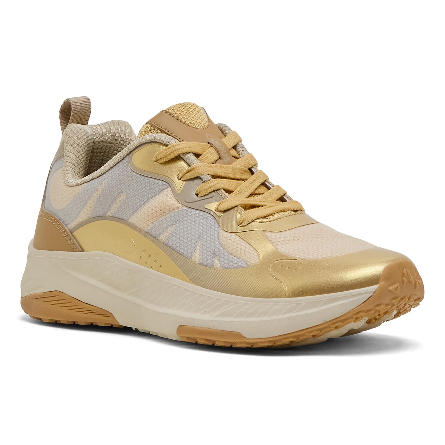 Women Fable Running Shoes - Golden/L.Beige 5UK/India 1 Pair