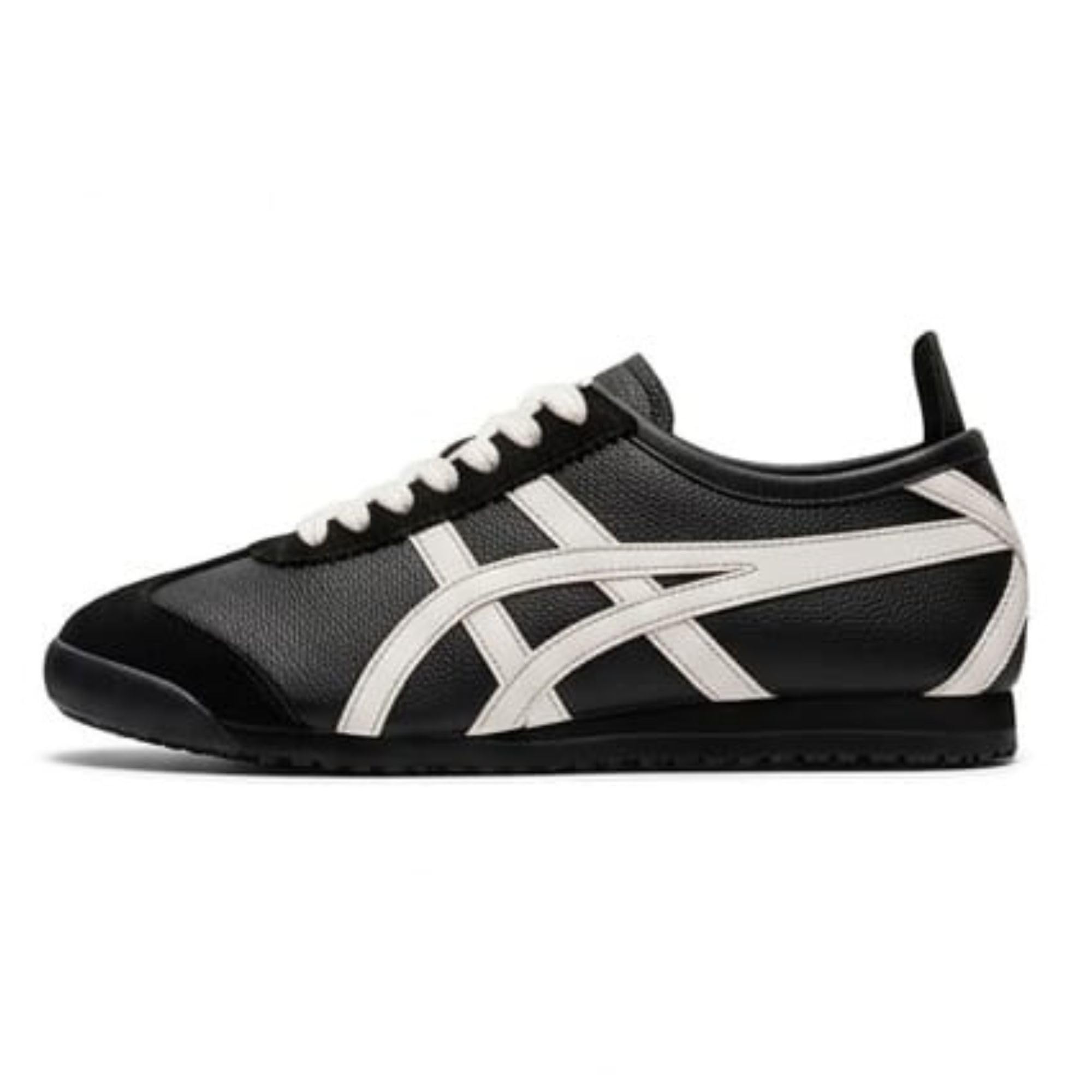 Men’s PU Upper Trendy Striped Pattern Rubber Sole Casual Lace Up Sneakers (Black-10) - Image 4