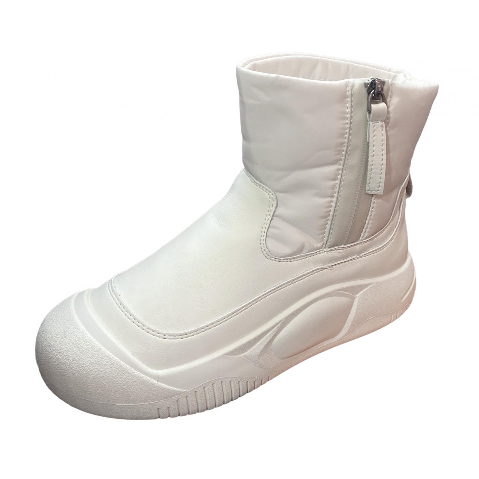 ZOOMELLA Women Winter Snow Boots with Zipper Keep Warm Shoes for Hiking Trekking Work 35