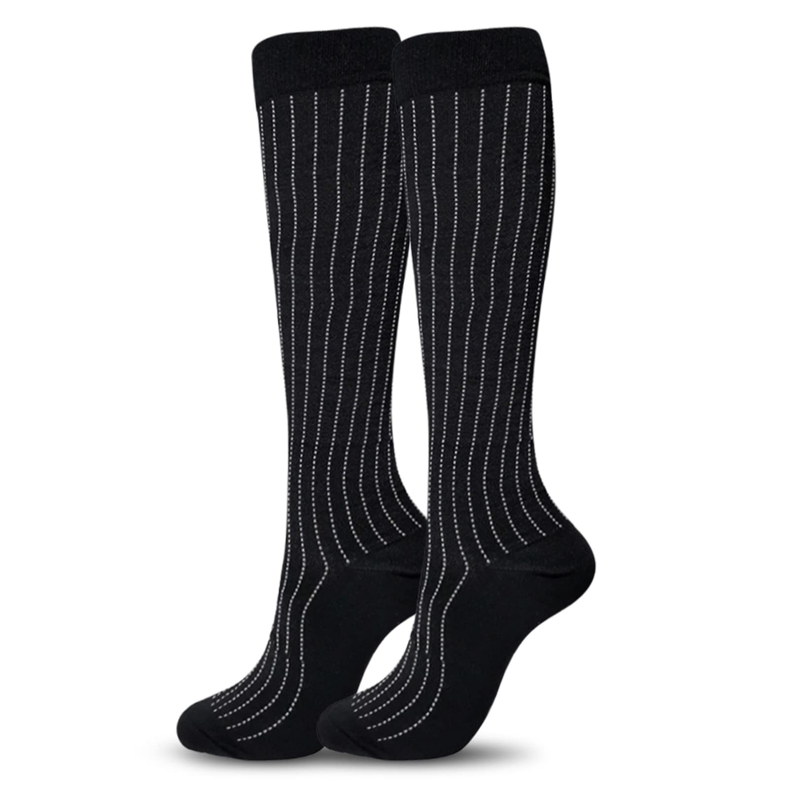 Generic Sports Socks Athletic Stockings Outdoor Fitness Breathable Quick Dry Socks Shin Splints Calf Pressure Support for Running Cycling Mountaineering Marathons-