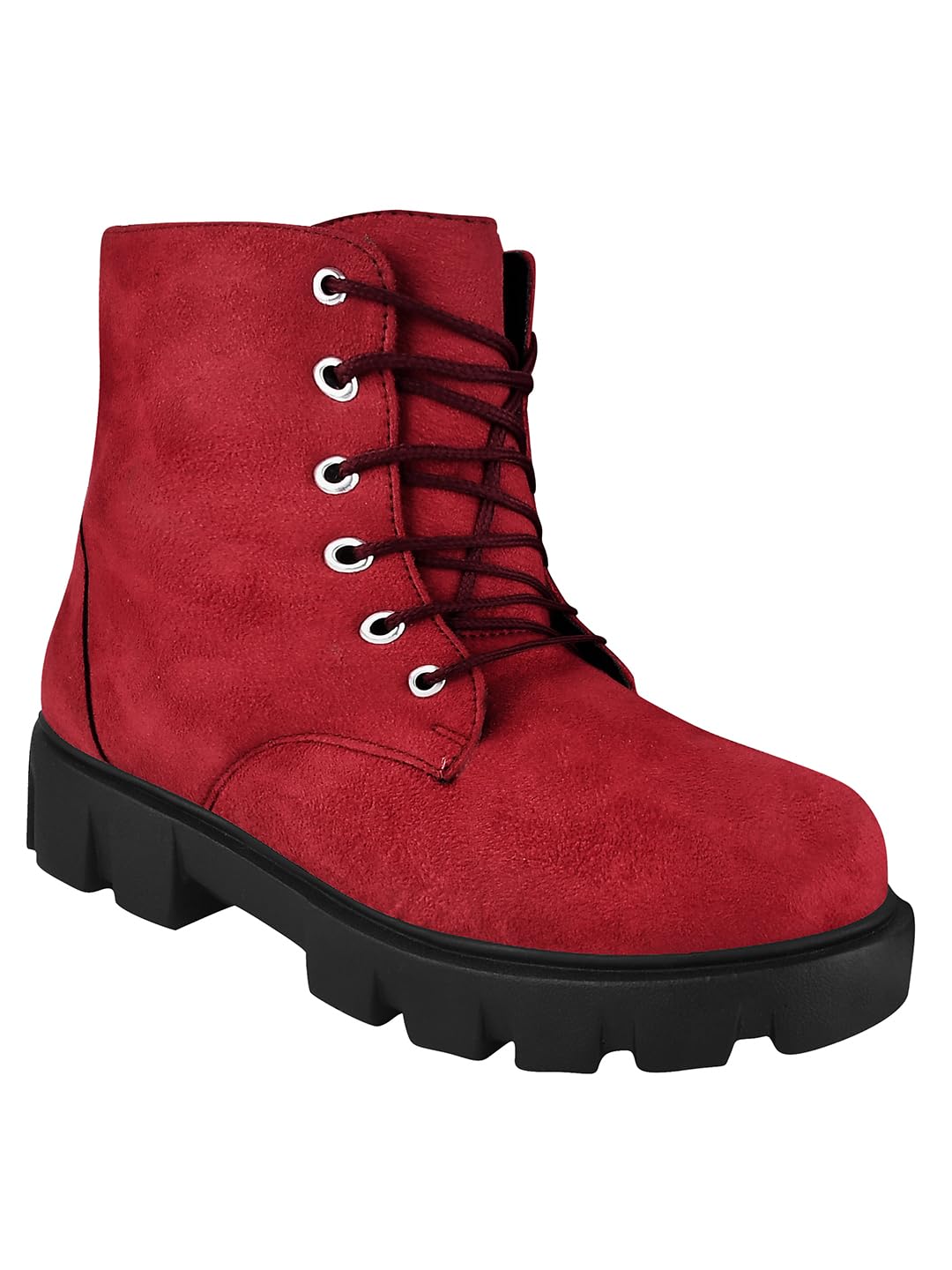 TRYME Comfortable Boots For Women | Extra Cushioned Foot Bed And Skin Friendly Ankle Boot With Low Heels | Trendy, Stylish & Casual Boots | Winter, Snow & Holiday Outings