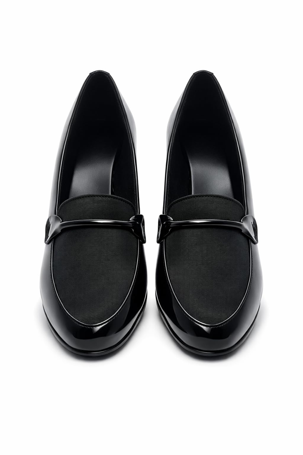 Hey LaVida Women's Wedge Heel Loafer, Black, Glossy Finish, Cushioned Insole, Slip-On for Office & Casual Wear - Image 5