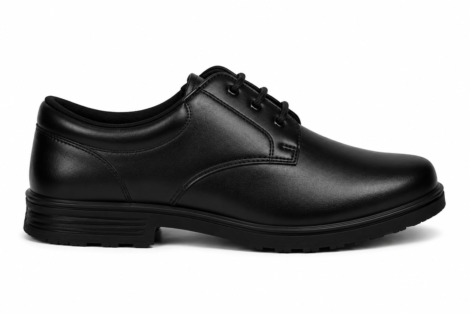 Boys' Premium Black Lace-Up School Shoes - Image 3