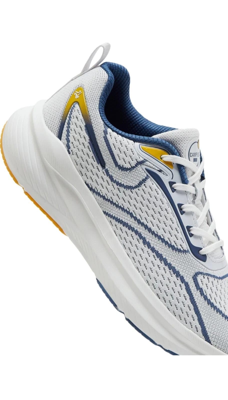 Campus Men's Running Shoes White Blue Mesh Sneakers - Image 3