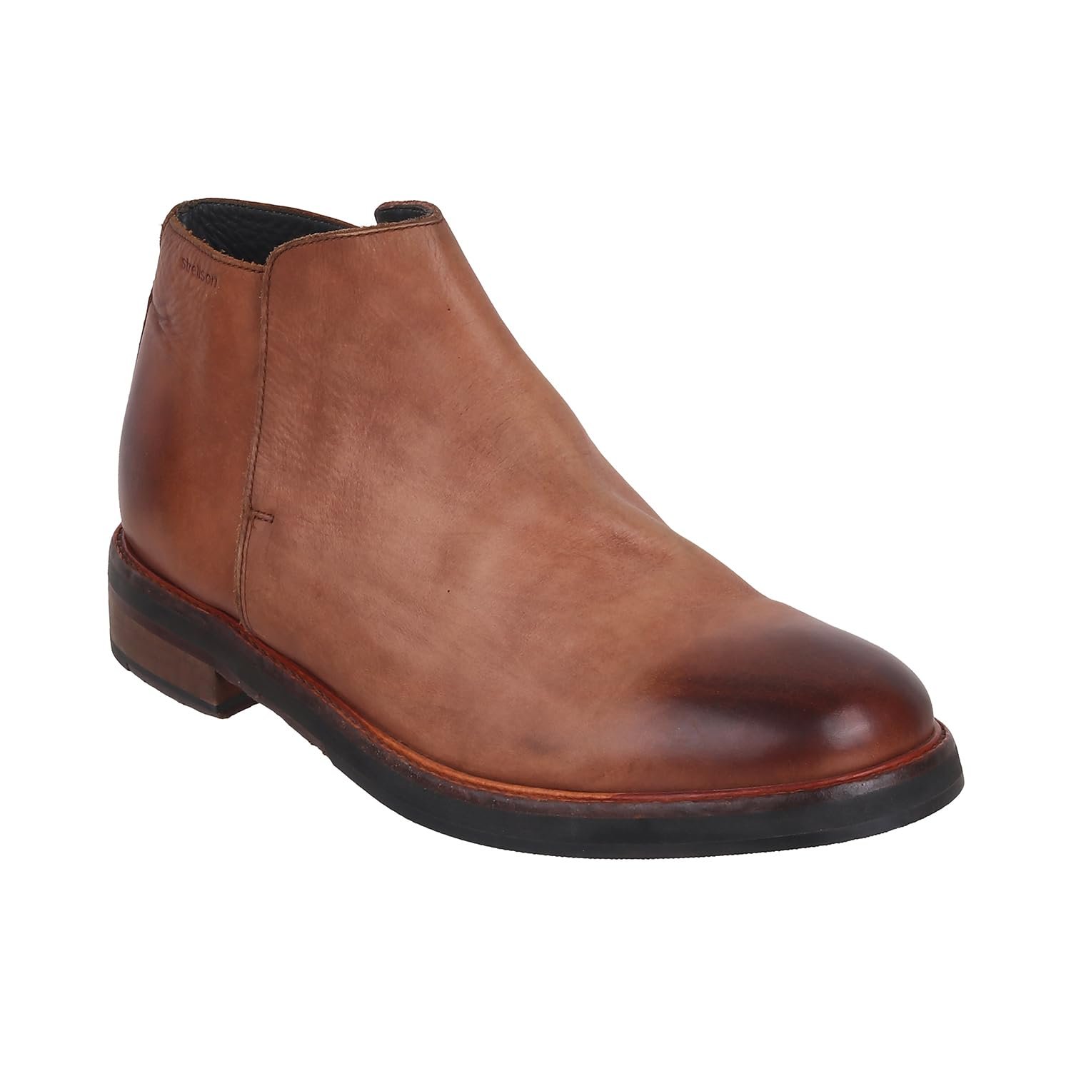 Big Size Wide Width Soft Leather Tan Casual Shoes for Men