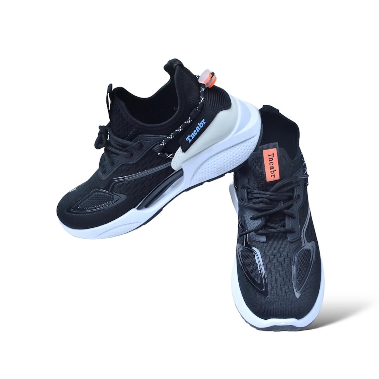 Sneakers Sports Shoes for Men and Boys, Canvas, Lace-Up, Lightweight, Platform Heel, Mid Top, All Occasion (UK Footwear Size System, Adult, Men, Numeric, Medium, 8) Black