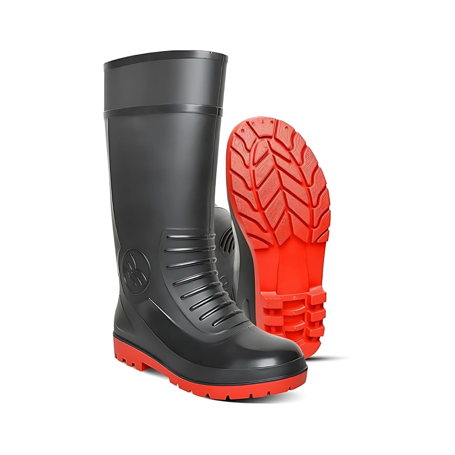 Conclood India Dragon Steel Toe Safety Gum Boots for Men | Lightweight, Anti-Slip, Waterproof | Oil, Chemical & Acid Resistant | Size 10