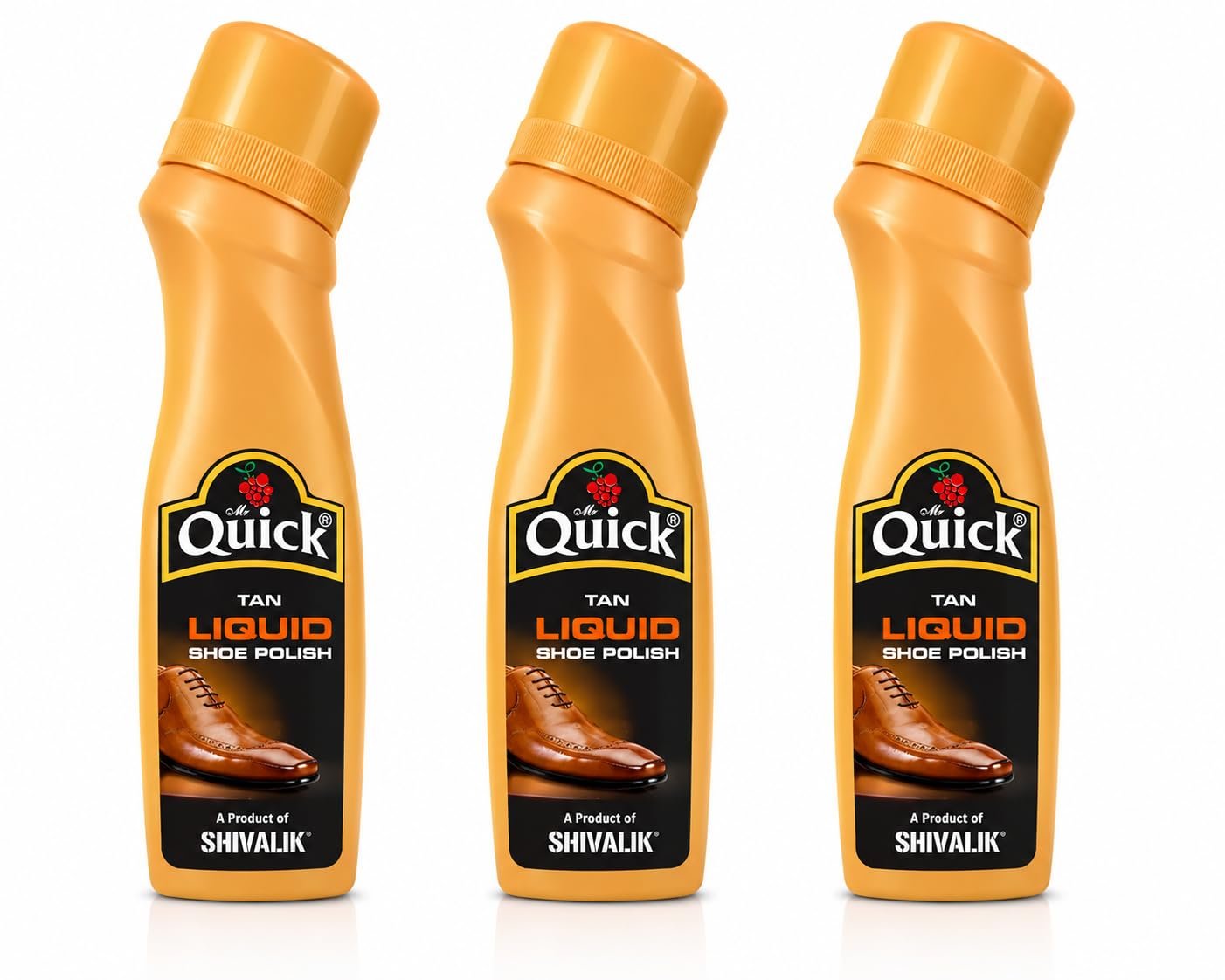 Mr.Quick® TAN 75ml, (Pack of 3) Liquid Shoe Polish Tan |Burgundy