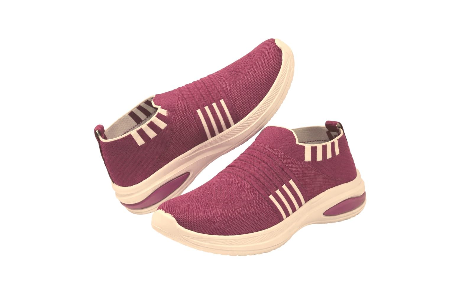 Women’s Stylish Slip-On Walking Shoes | Lightweight Breathable Knit Sneakers, Gym, Travel, Running & Casual Comfort Shoes for Girls and Ladies Pink (UK Footwear Size System, Adult, Women, Numeric, Medium, 7)