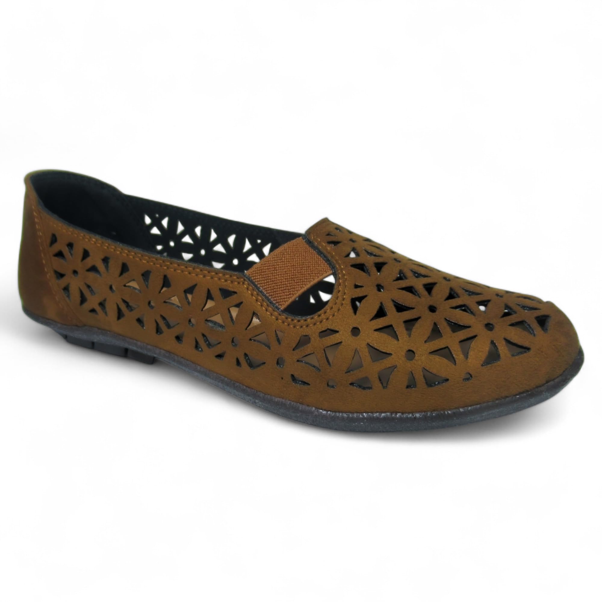 WESTOES Unique Stylish Belly for Ladies | Extra Soft Cushion for Pain-Free & Comfort for All-Day (WLB-03) (Tan, UK Footwear Size System, Adult, Women, Numeric, Medium, 7)