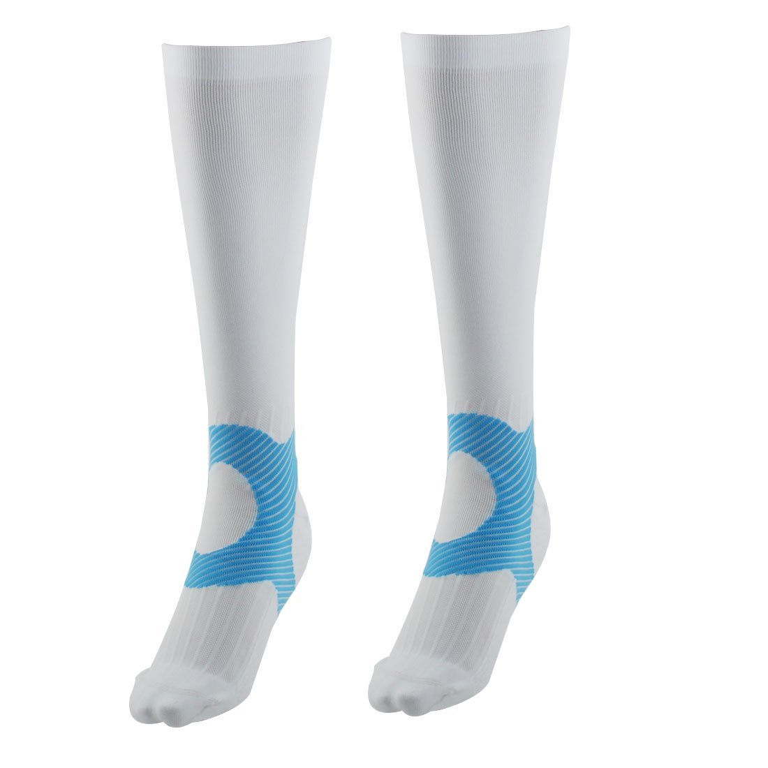 Generic Mountainpeak Authorized Cotton Blend Travel Basketball Compression Sports Cycling Socks M White Blue