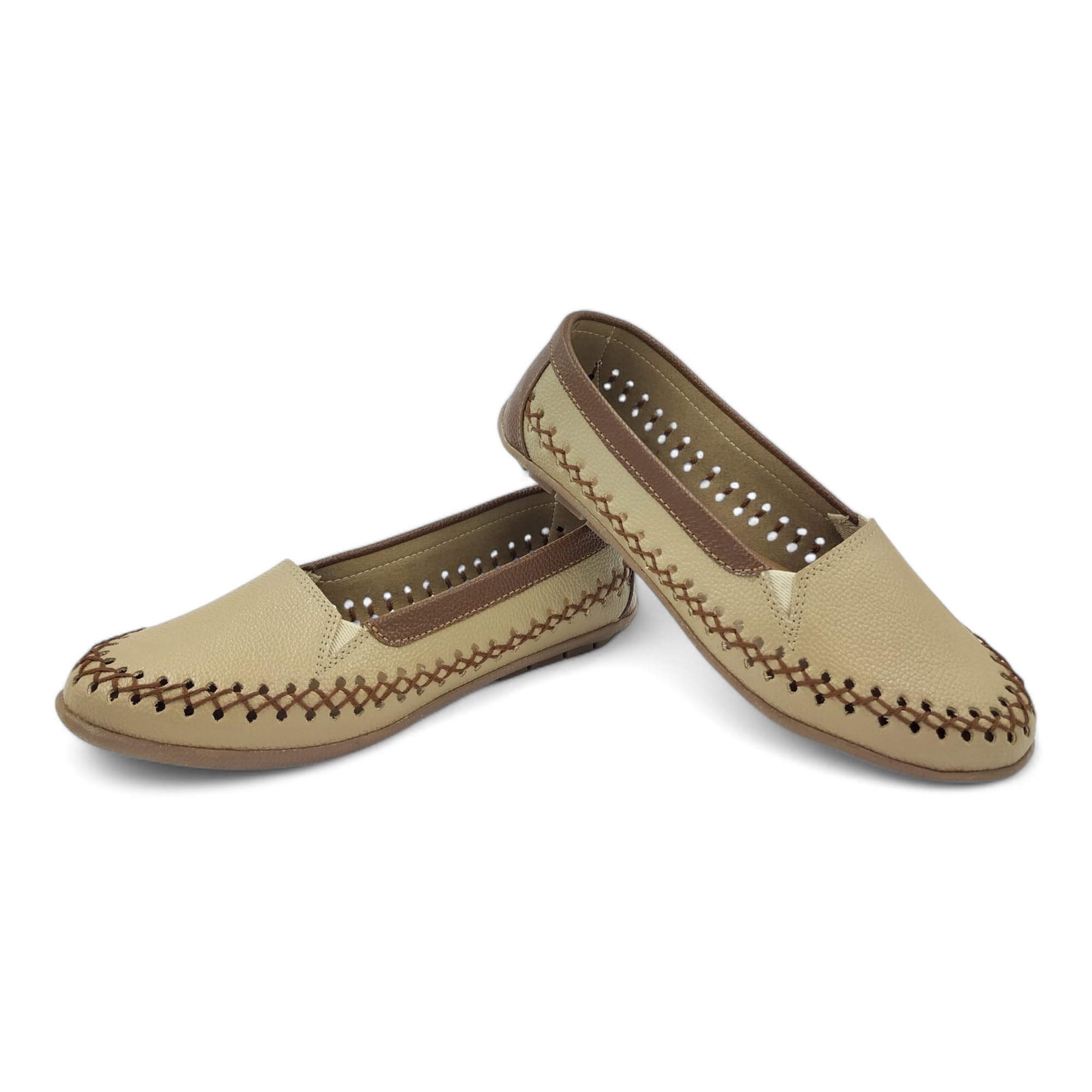 WESTOES Belly Ladies | Budget-Friendly | Cushioned Insoles for All-Day Comfort (WB01) (Ivory Beige, UK Footwear Size System, Adult, Women, Numeric, Medium, 6)