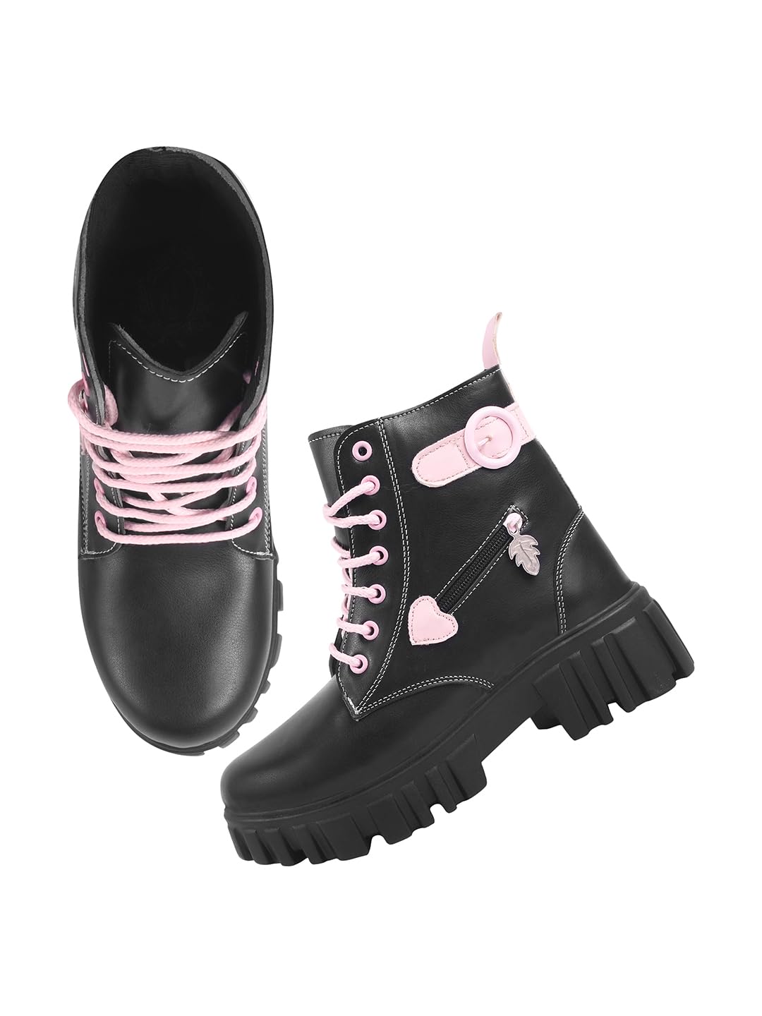 Smart Casual Lace-up Detailed Black Boots For Women & Girls /EU40