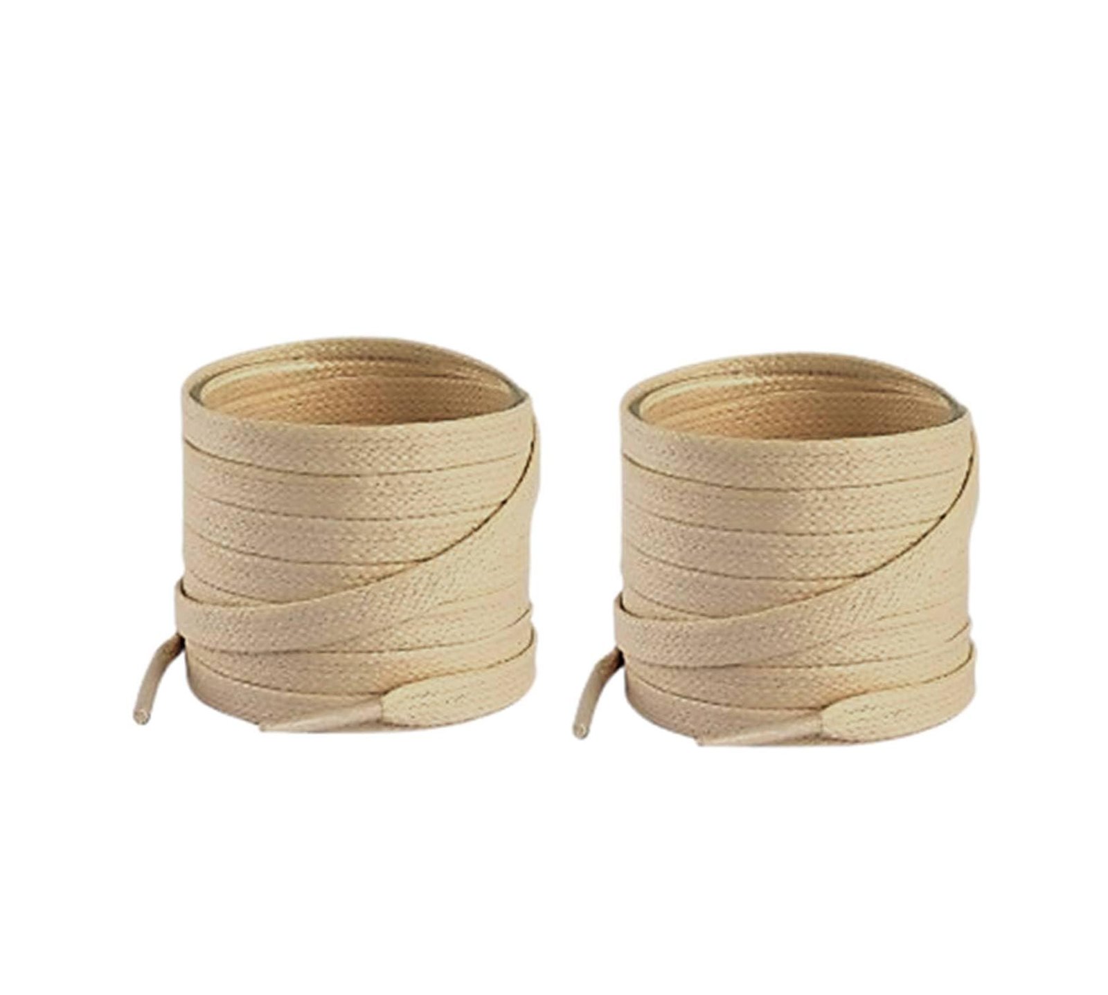 2 Pair Polyester Flat Shoe Laces for Athletic, Running - 5/16 Wide Shoelaces for Sneakers Shoes Boot Strings (120CM (47.25-Inch), Beige)