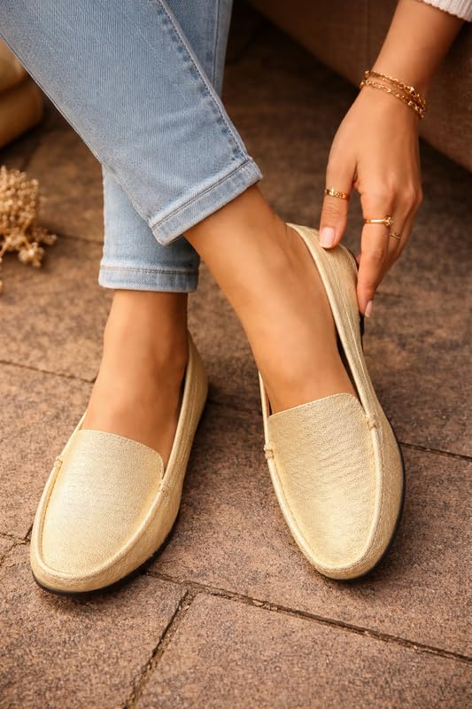 Women's Stylish Casual Loafers | Comfortable Slip-On Flat Shoes with Bow Design & Soft Sole for Daily Footwear | Silver - Image 2
