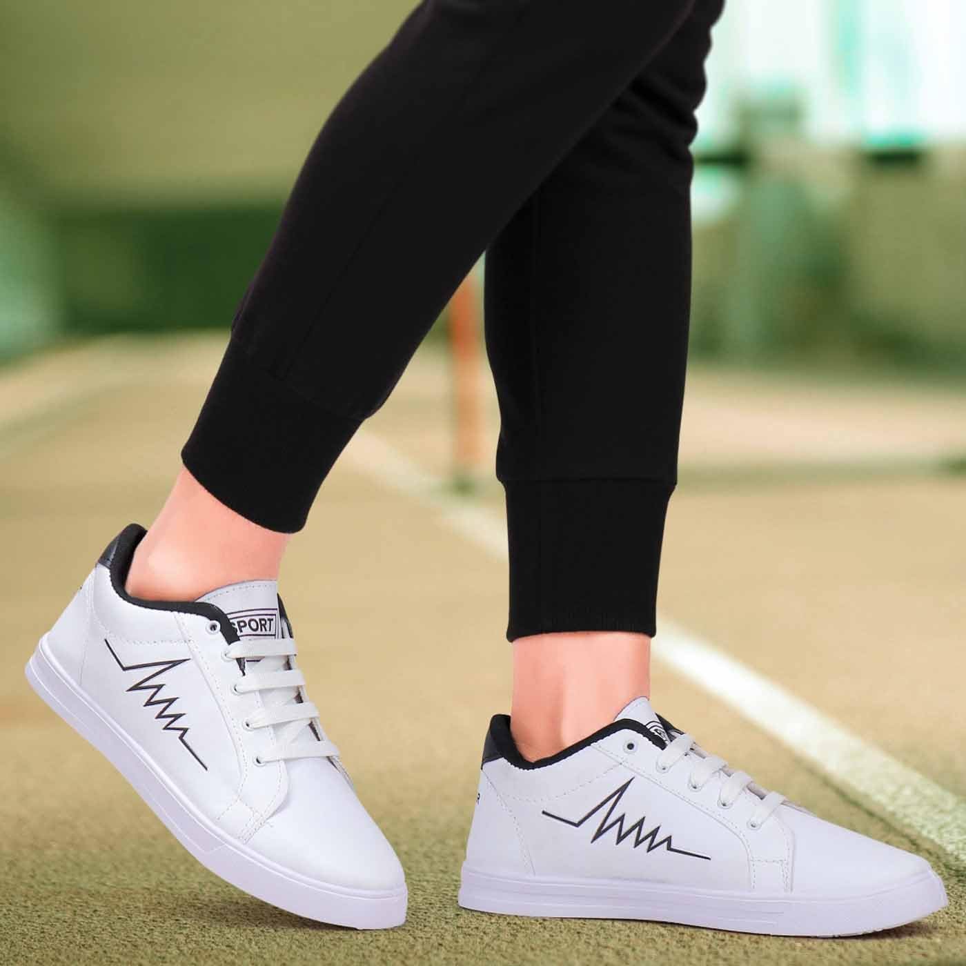 Generic Mens Sneaker Casual White Shoes for Men - Sports, Running, Walking, Gym - Size 9 UK - Image 4