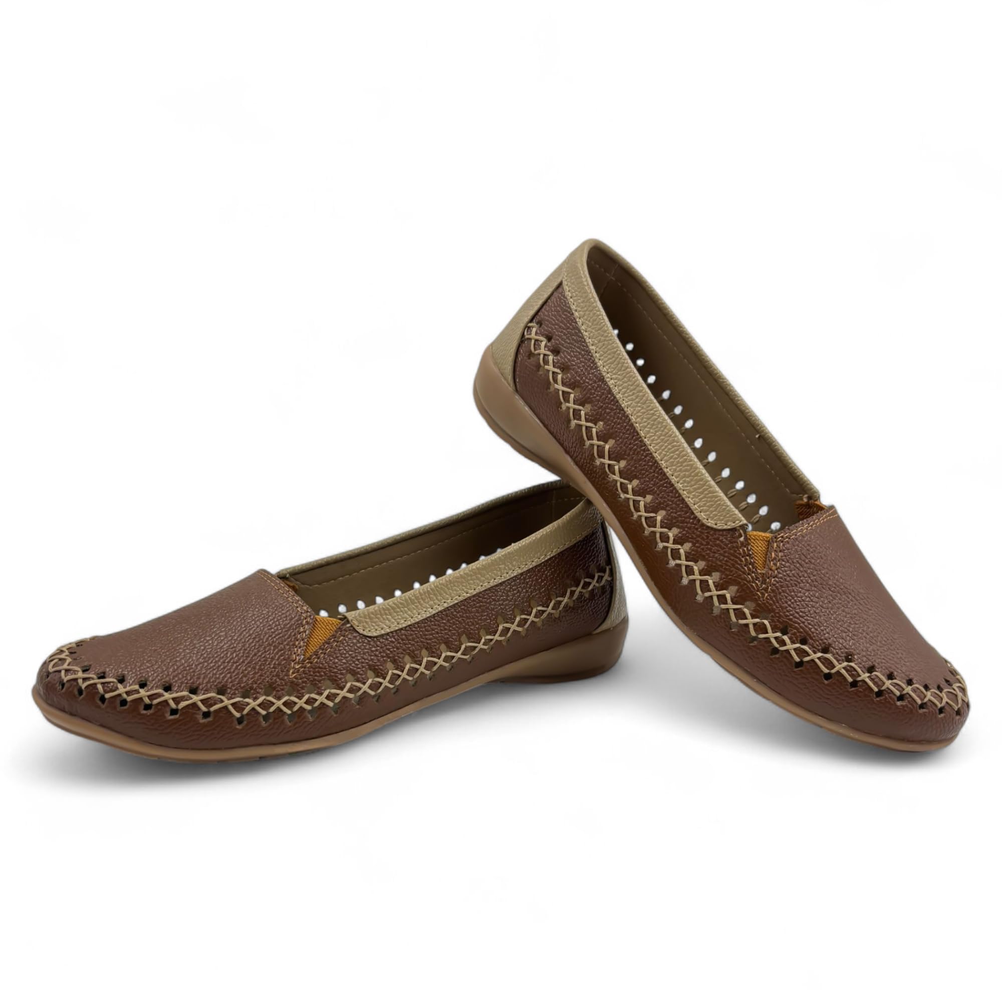 WESTOES Black Belly Especially for Ladies | Budget-Friendly | Cushioned Insoles for All-Day Comfort (WB01) (Brown-8)