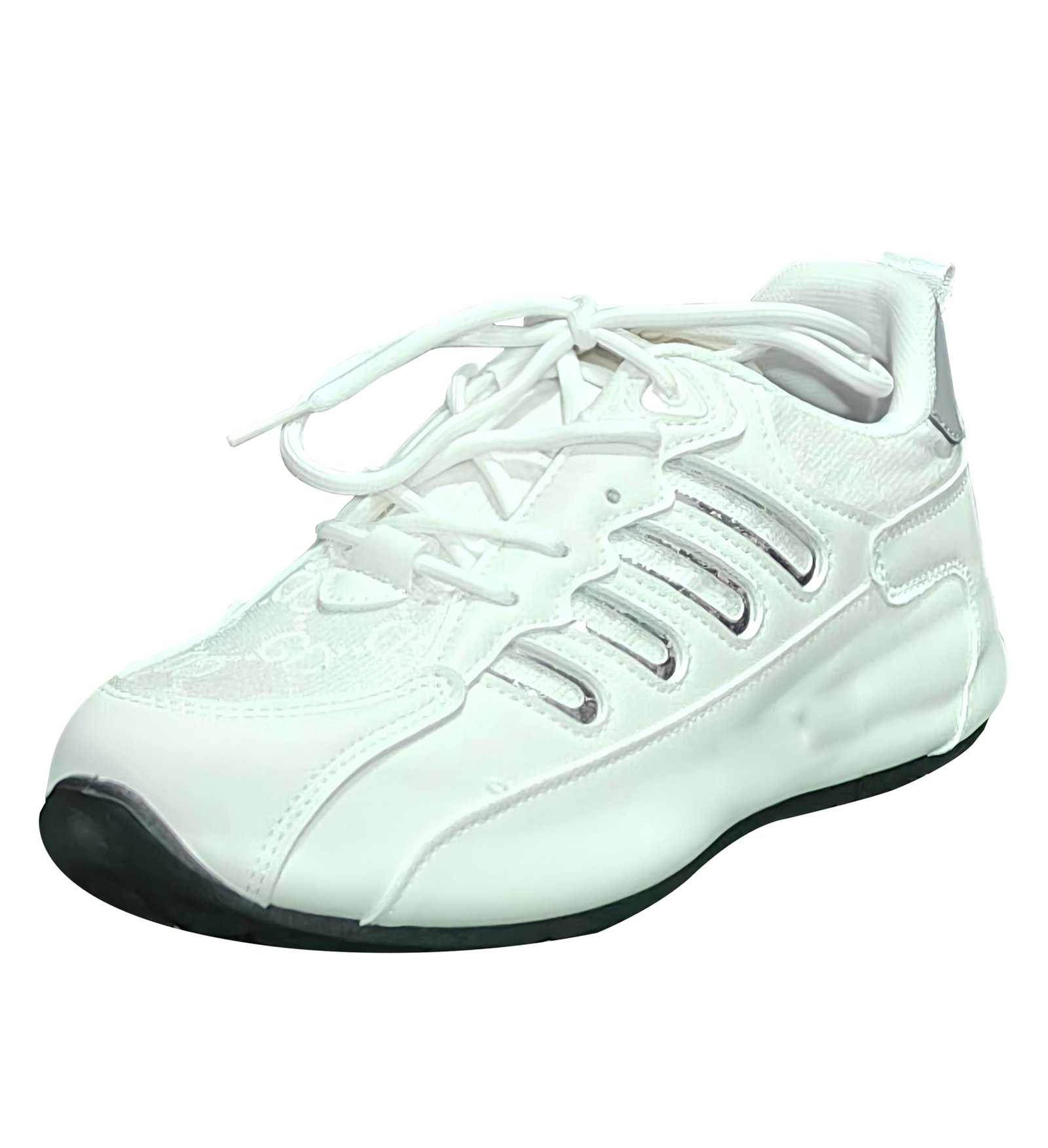 Rafi Traders White Sports Sneakers for Men – Lightweight Breathable Casual Shoes for Walking, Running & Everyday Wear – EU 41-44 / UK 7-9.5 (UK Footwear Size System, Adult, Men, Numeric, Medium, 7)