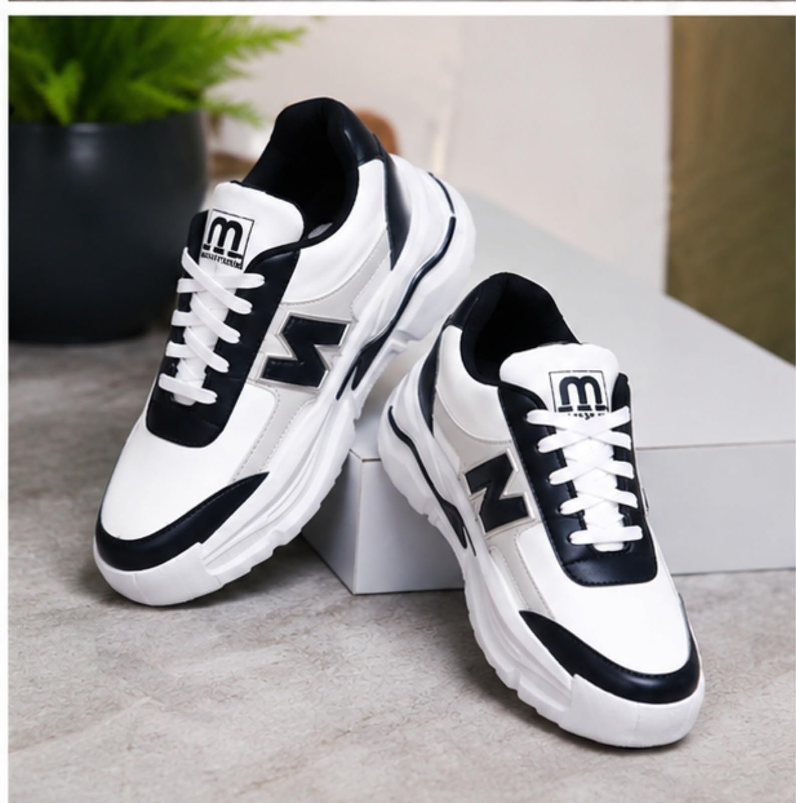 Men's Casual Sports Running Shoes | Lightweight Lace-Up Sneakers for Walking, Gym, Training Comfortable Non-Slip Fashion Shoes. (UK Footwear Size System, Adult, Men, Numeric, Medium, 6) Multicolor - Image 3