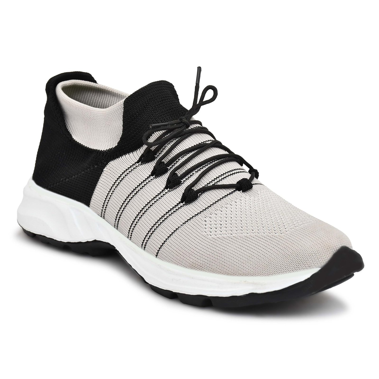ZOOVY Men's Stylish Wonder Series Cute Lace Up Outdoor Socks Casual Sports Sneakers Shoes for Men & Boys,Trending Latest Walking, Running Shoes/Gymwear, Lightweight Shoes for Men Daily Use (Cream, 7)