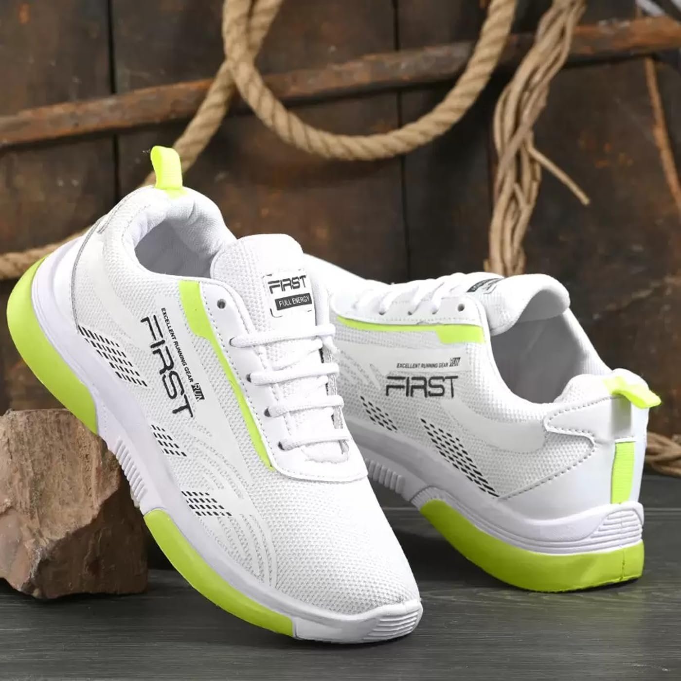Trendy Latest Stylish Lightweigh Shoes for MenSports Shoes for MenRunning Shoes for MenSports ShoesWalking Shoes for MenGym Shoes for Men & Boys(151) I White - Image 3