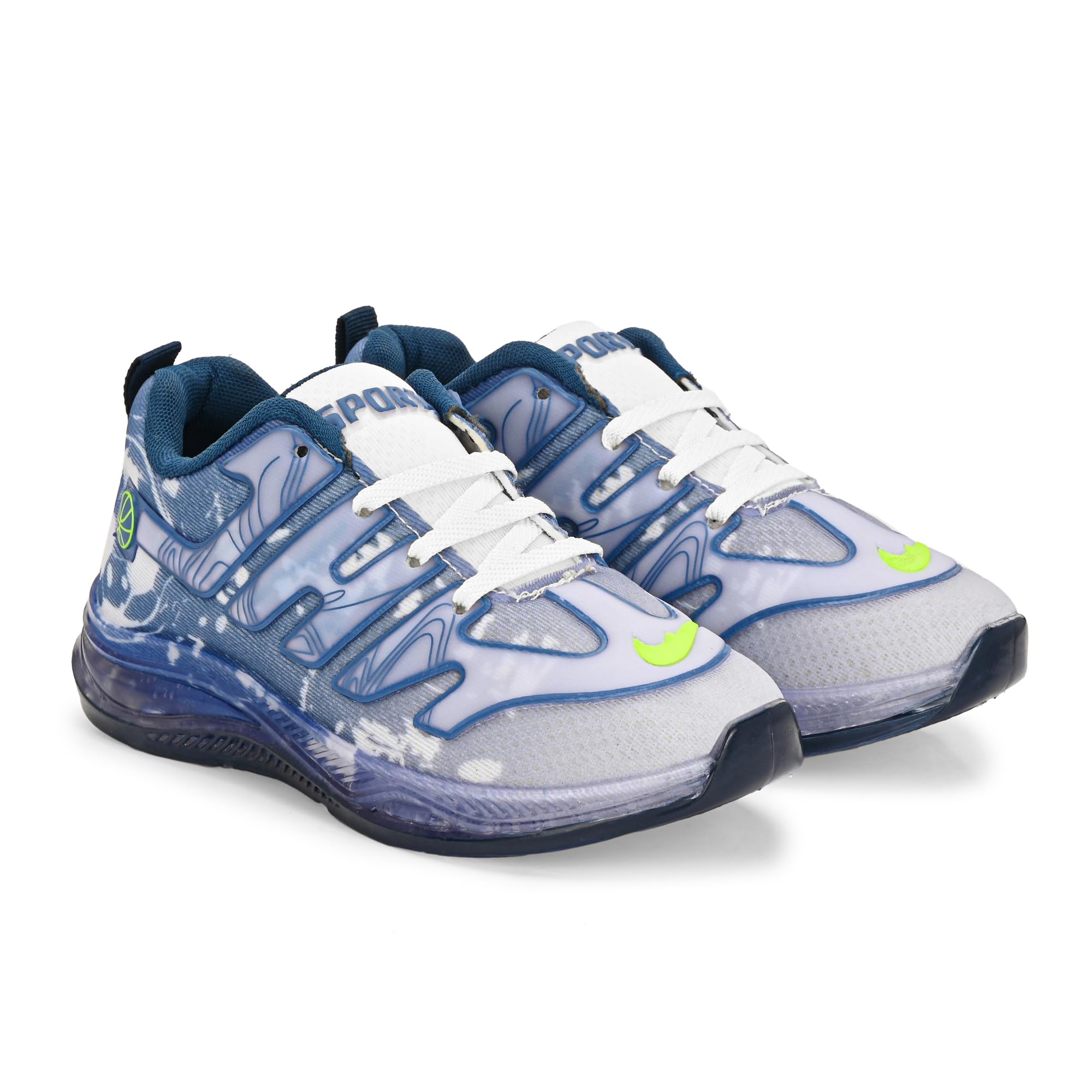 Comfortable Lightwight LED Walking Shoes for Kids Boys&Girls Blue
