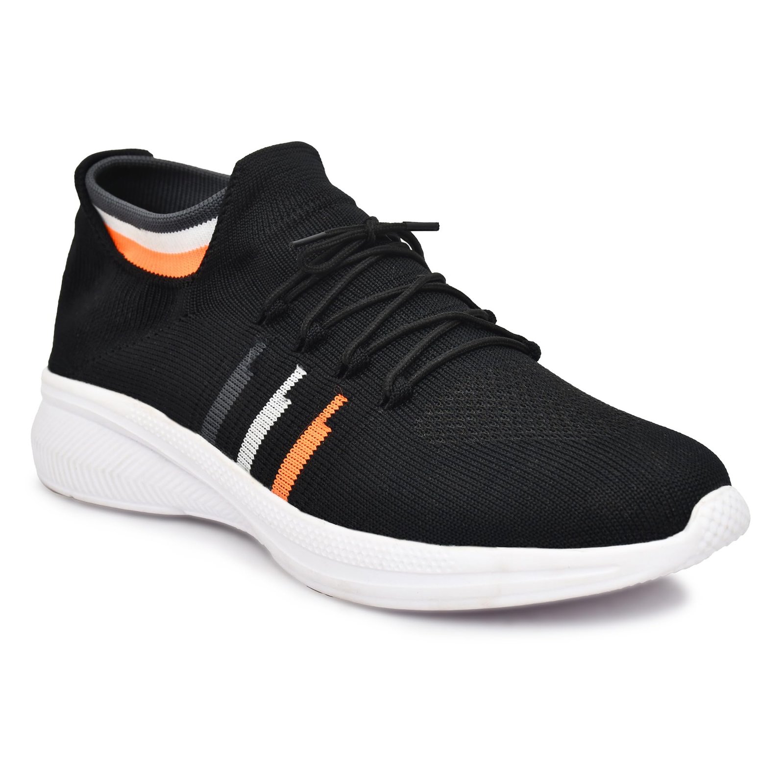 MEECAP Stylish Comfortable Lightweight, Breathable Socks Sports Walking Shoes for Men (Black, 6)