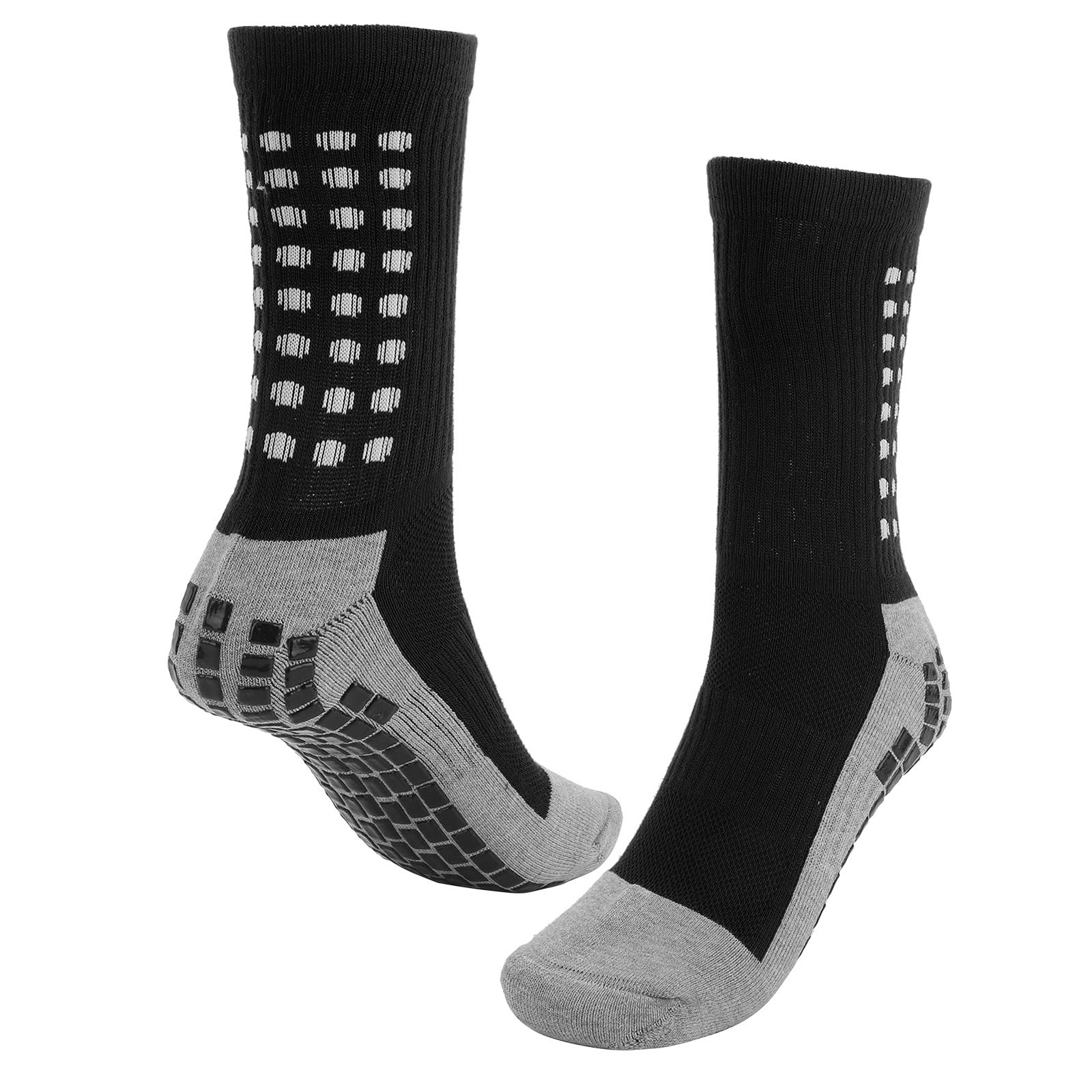 Generic Sports Socks, Rubber Grip Socks 360° Three‑dimensional Woven Polyurethane Fiber Rubber Soles Porosity for Sports(black)