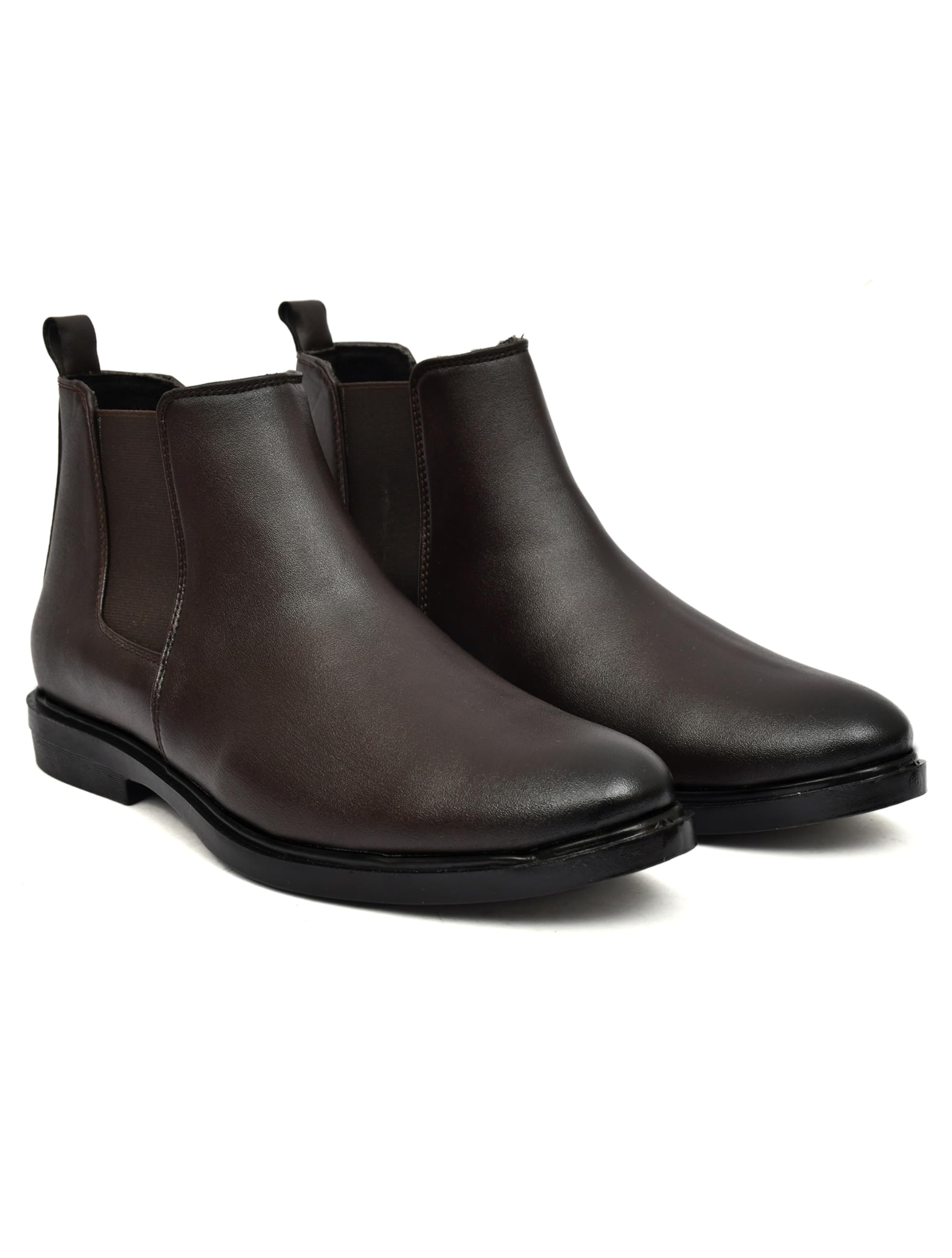 Nandu Boot House Men's Brown Slip On Fashion Chelsea Boots | High Tops, Soft Cushioned Insole, Comfortable Fit, Trendy, Stylish Boots 08 (UK/INDIA) - Image 6