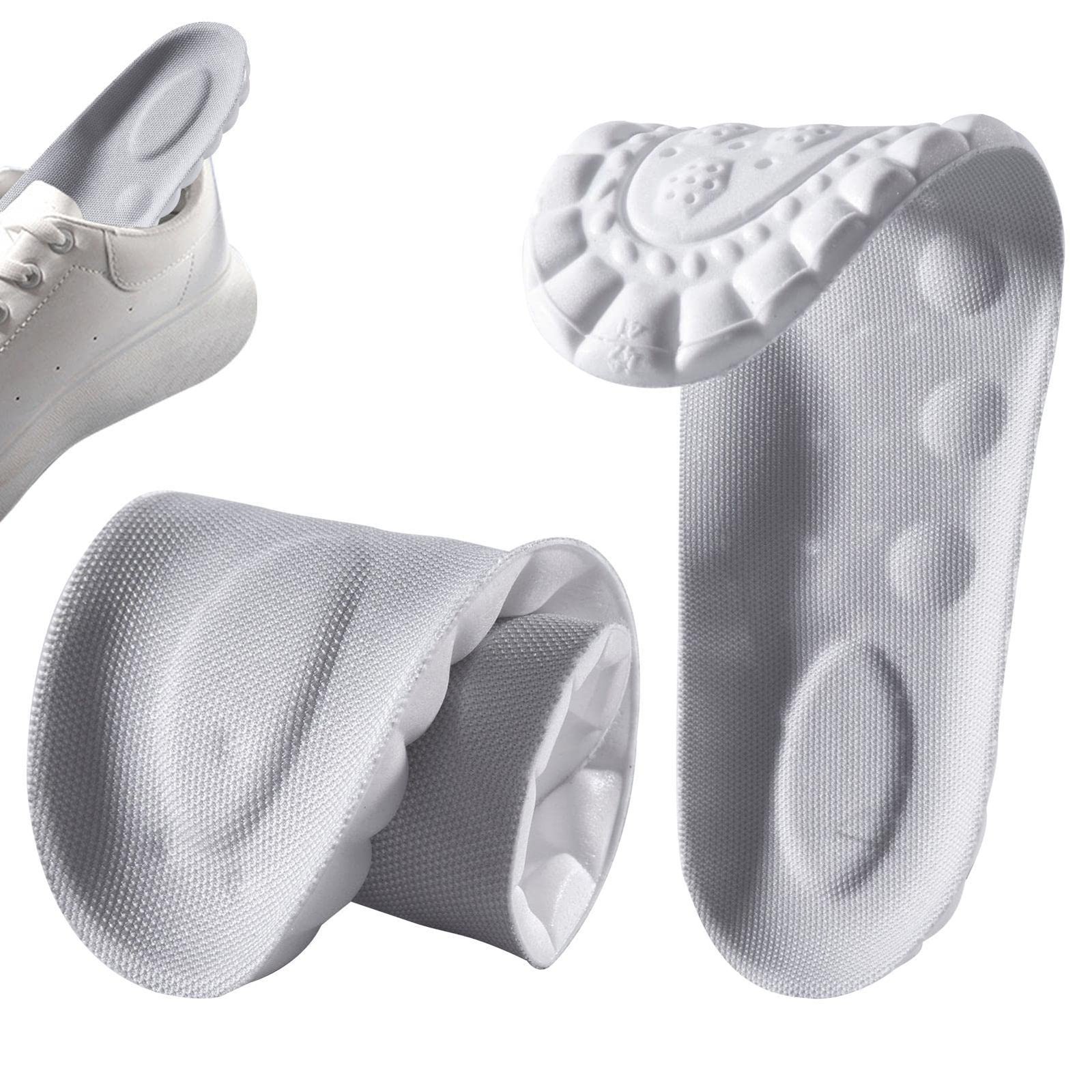 Breathable Foot Inserts - 4D Breathable Soft Shoe Inserts,PU Thick Anti Sweat Inserts Washable For Long Stand Running Summer
