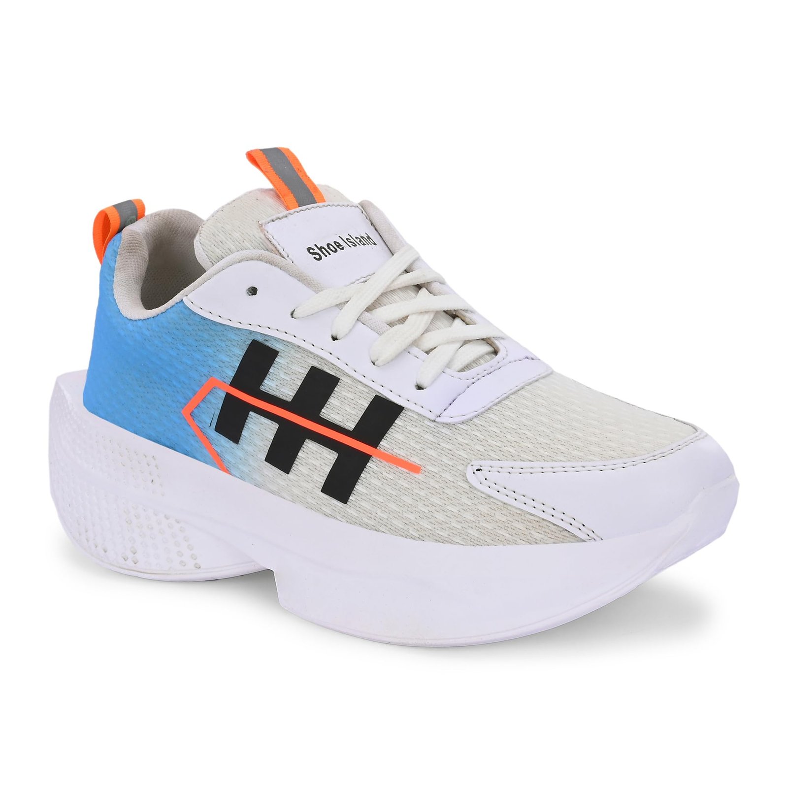 White Lightweight Boys Men Casual Sneakers Sports Running Shoes for Men (OG3075-AZ), Size 9 UK/India - Image 8