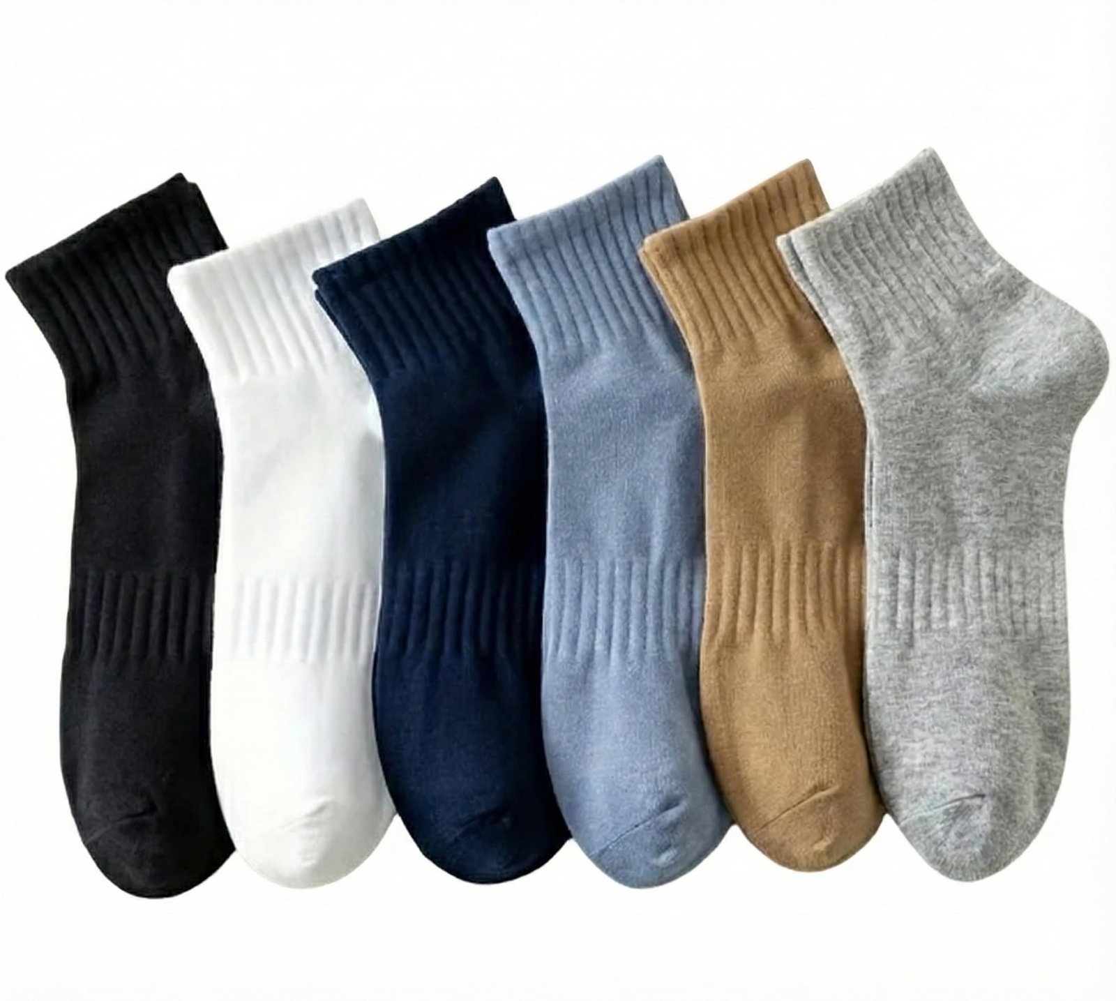 ZUXE FASHION Premium Cotton Ankle Socks for Men & Women – Heavy Cushioned, Breathable, Sweat-Absorbent, All-Day Comfortable Casual & Sports Socks, 6 Pairs Combo