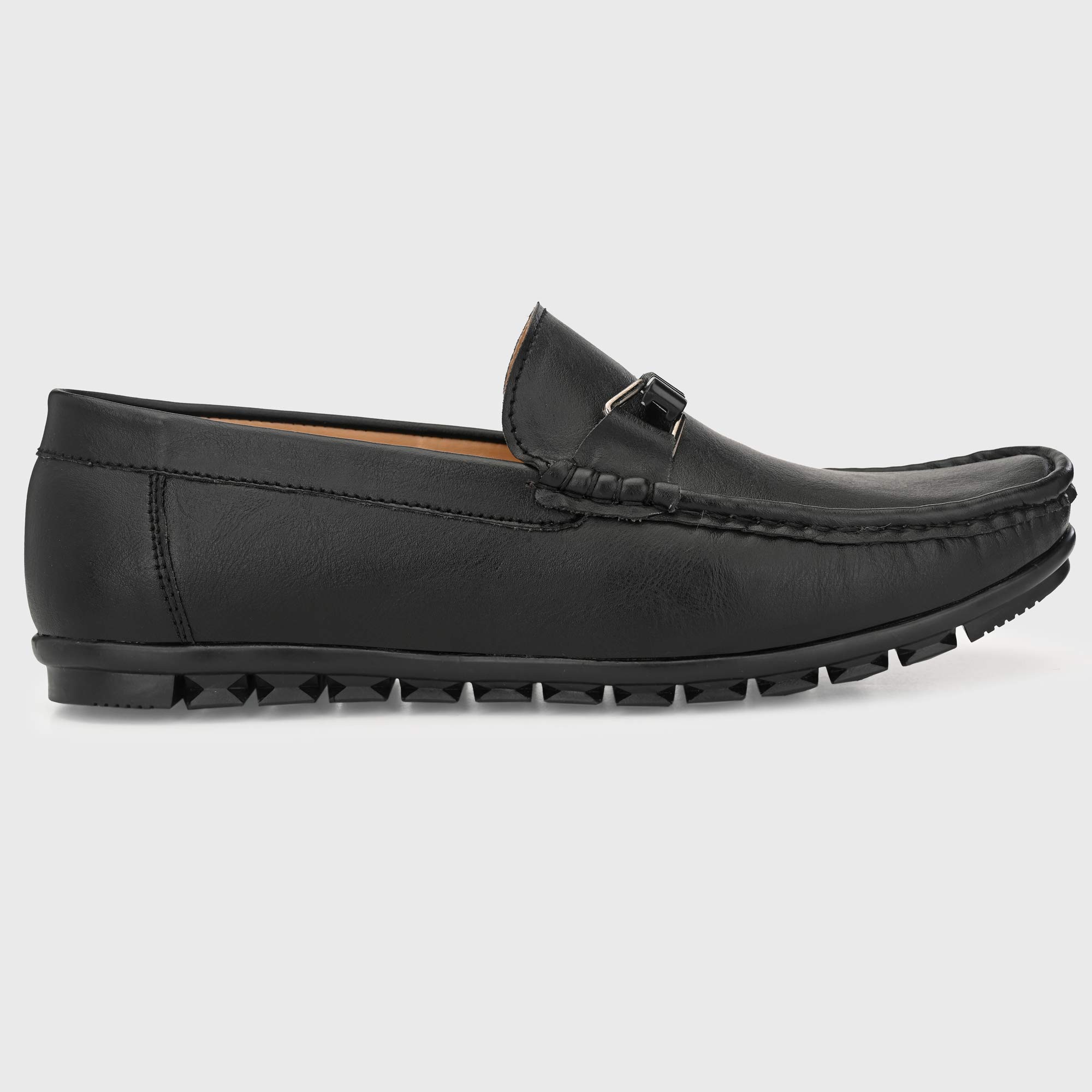 Men 7102 Black Loafers-10 UK/India (44 EU) (7102-01) - Image 4