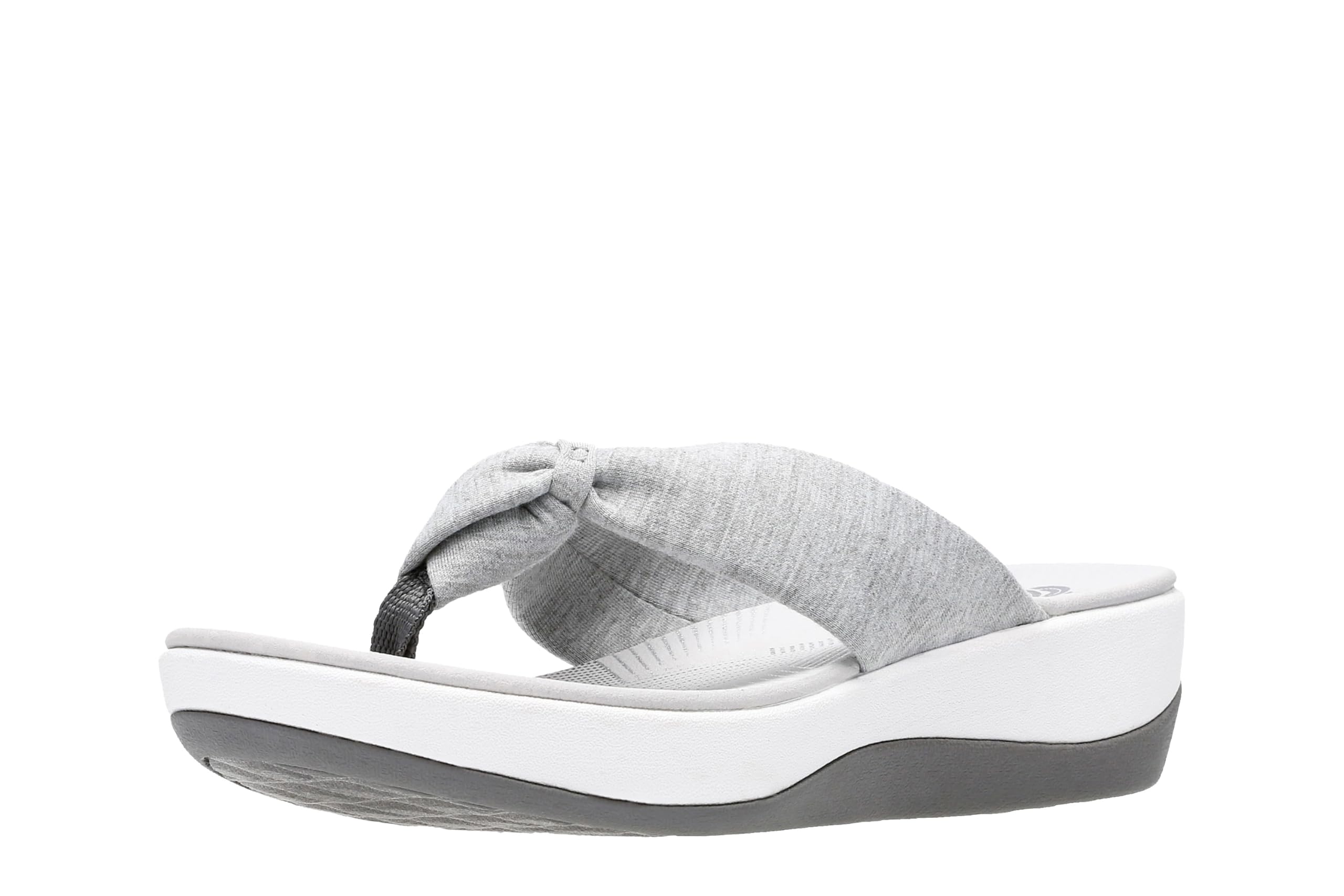 Women's Arla Glison Flip Flop, Grey/White Dots Fabric, 7 M US