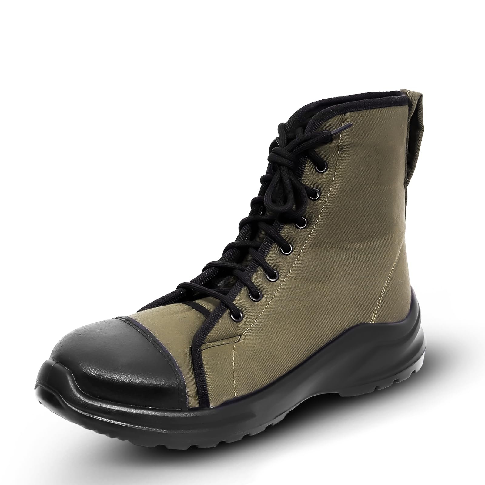 Mens's Outdoor Trekking & Riding Shoes | Non-Slip Mild Water-Resistant Tactical Boots (Size:9) (Olive Green) - Image 8