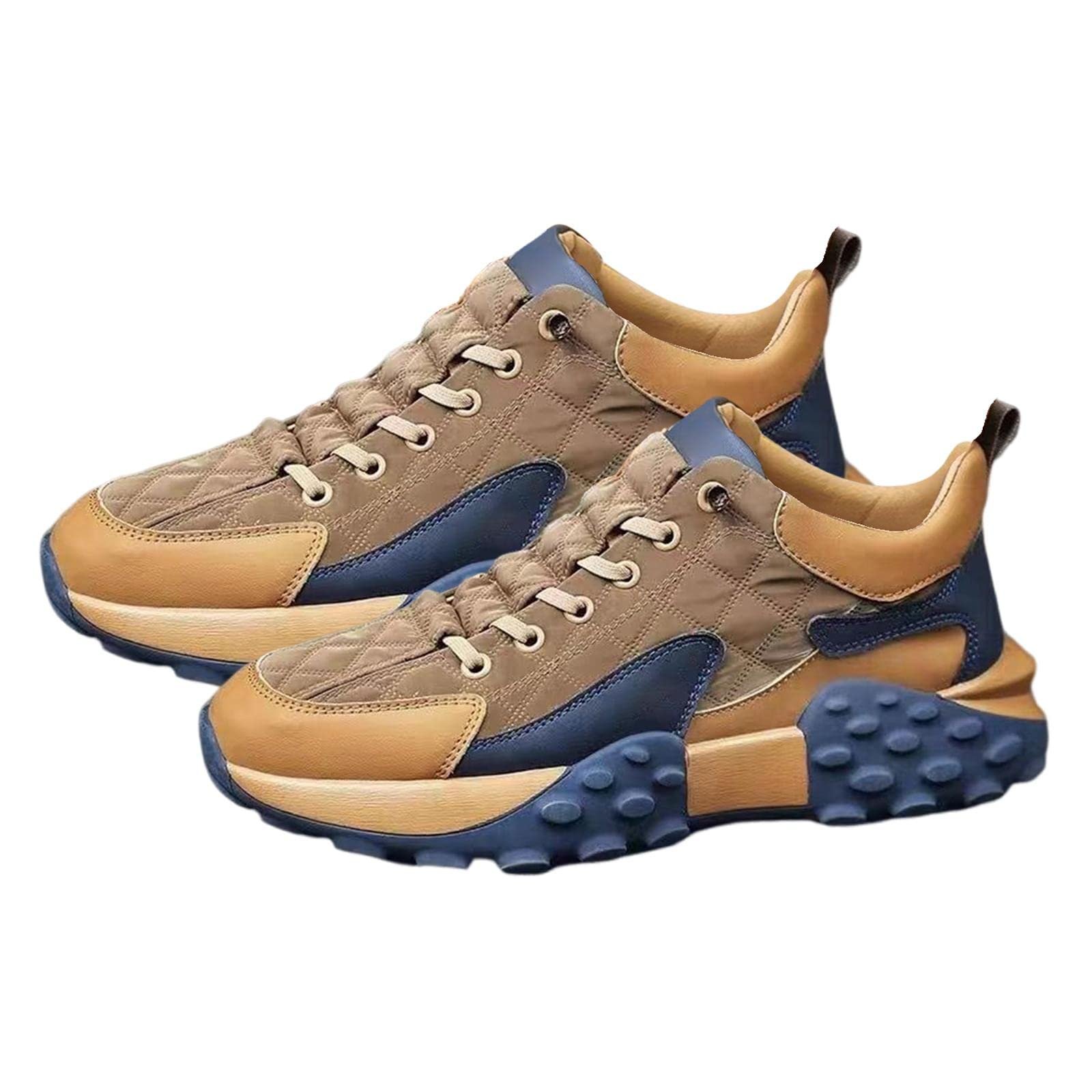 ZOOMELLA Men's Walking Shoes Non Slip Breathable for Hiking Short Trips Outdoor Khaki 42 - Image 3