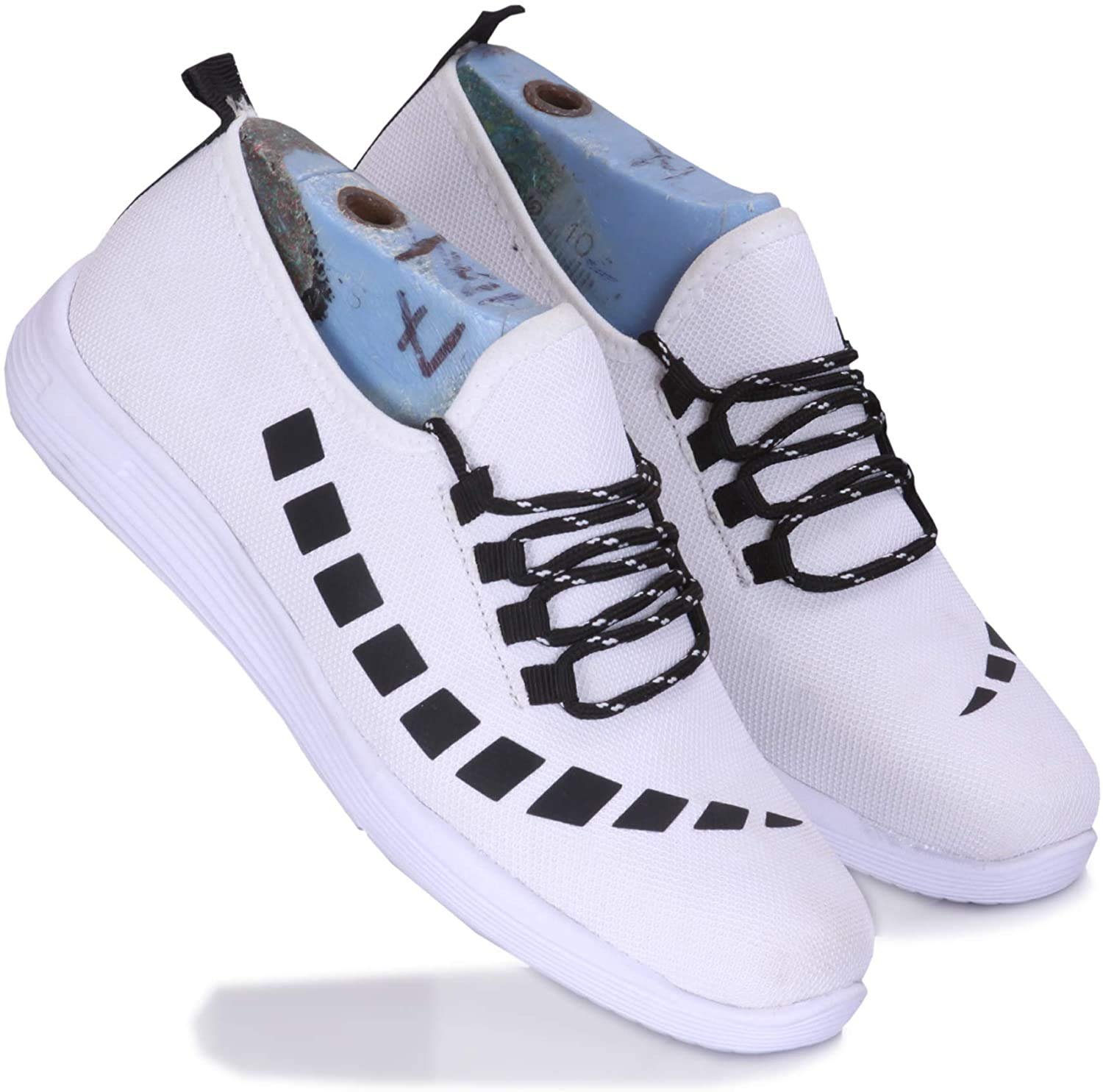 Men's Running Walking Sneakers Sports Shoes (White, Numeric_9)