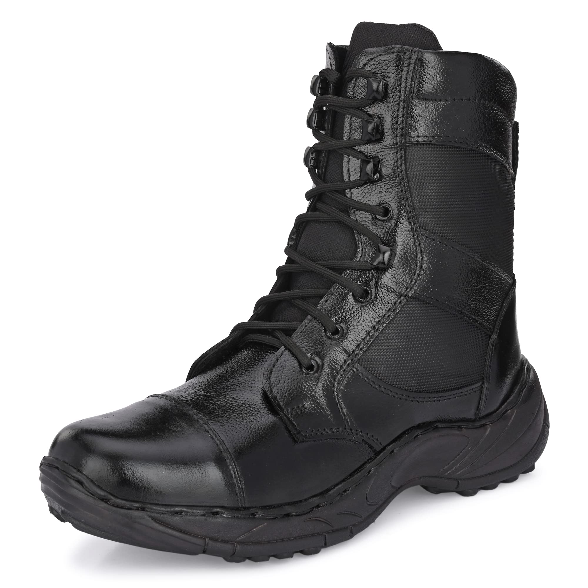STONIX™ Men's Tactical Combat Army Boots **Full Leather Boots for Men (Black) **Sturdy & Durable & Stylish Boots for Men Combat Boots
