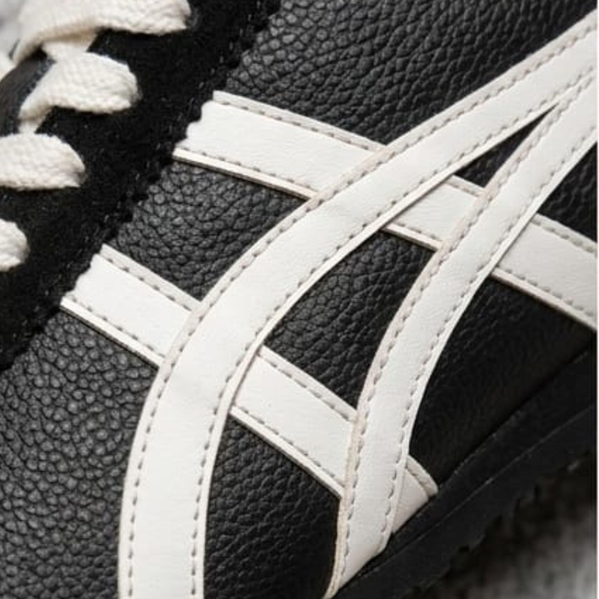 Men’s PU Upper Trendy Striped Pattern Rubber Sole Casual Lace Up Sneakers (Black-10) - Image 7
