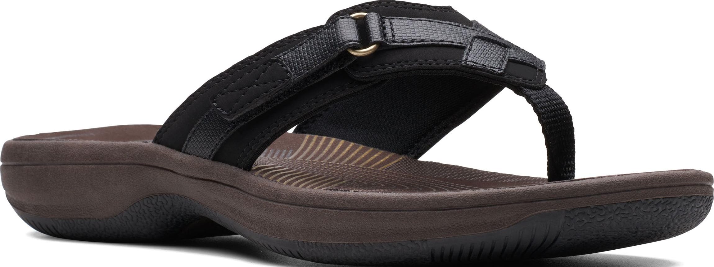 Women's Breeze Sea Flip-Flop, Black Synethetic/Brown Sole, 2.5 UK