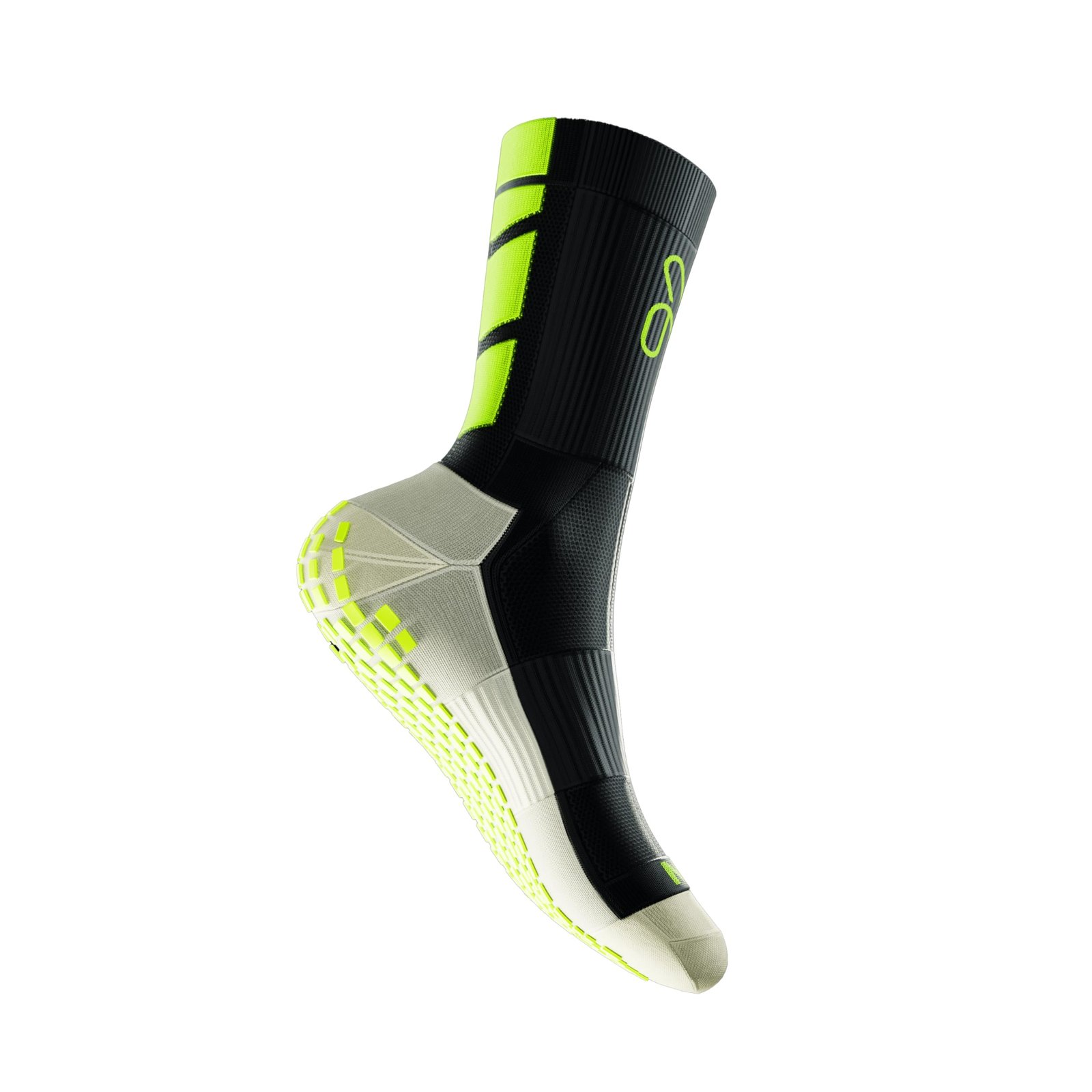 NOTCH High-Performance Black Anti-Slip Gripper Socks - Crew Length, Moisture-Wicking, Cushioned Support for Athletes sports socks for men cricket |Medium Size - (UK sizing 3-7) - Image 2