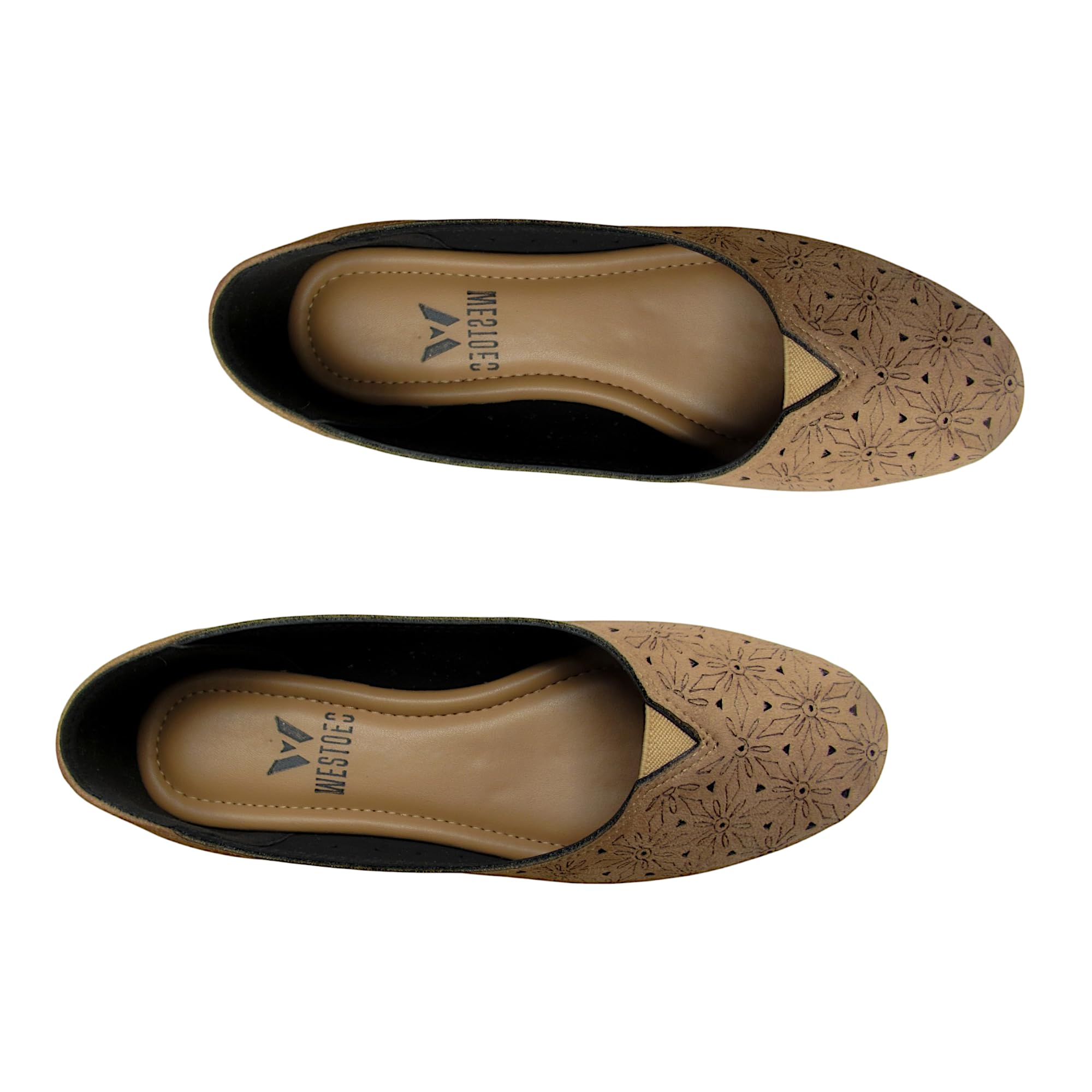WESTOES Belly Shoes For Ladies/Women | Best For Regular/Office Wear | Budget-Friendly | Cushioned Insoles For All-Day Comfort (WLB01) (Beieg, UK Footwear Size System, Adult, Women, Numeric, Medium, 9) - Image 2