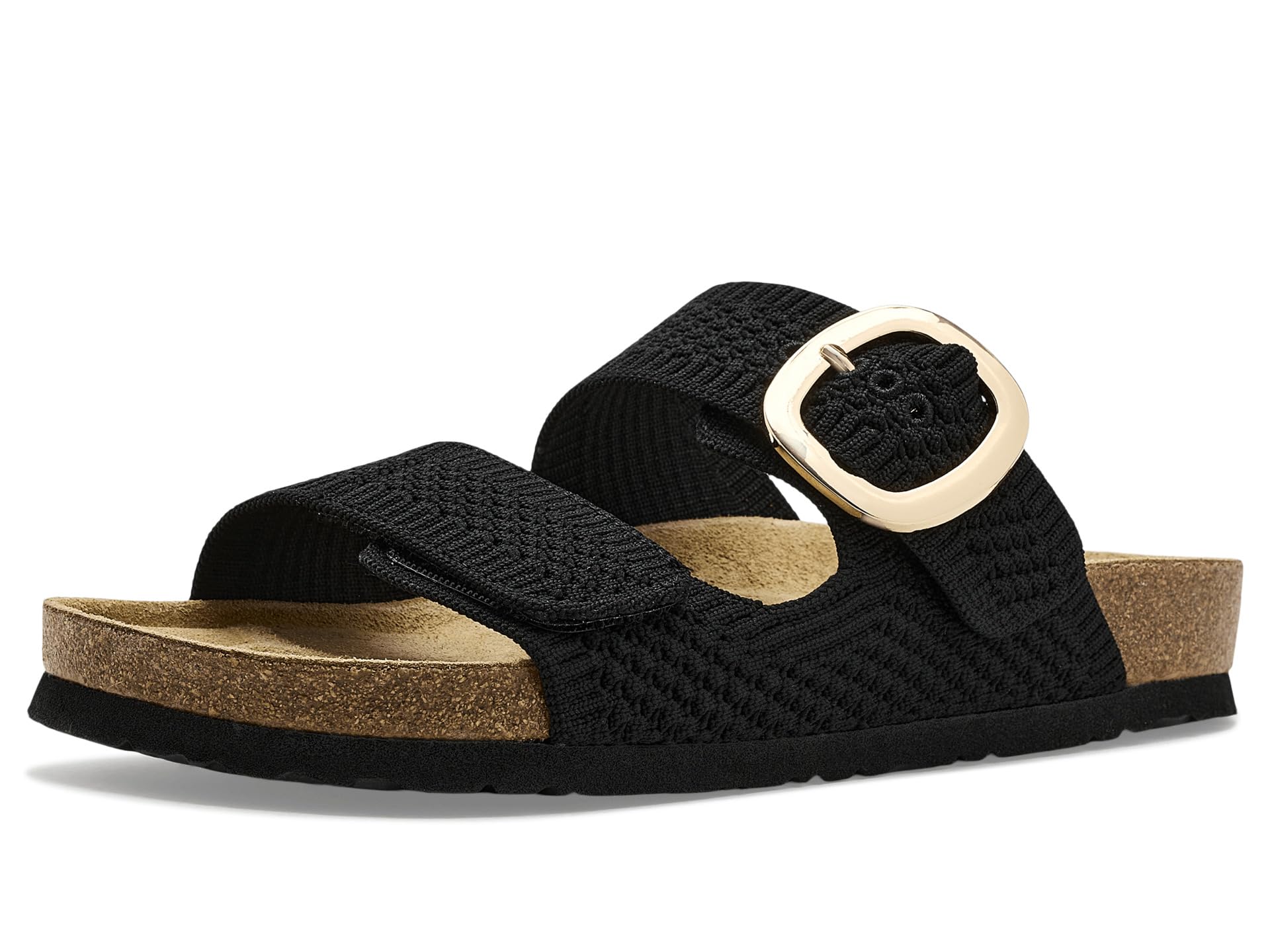 Footwear Womens Miami Sandal, Black Knit, 8